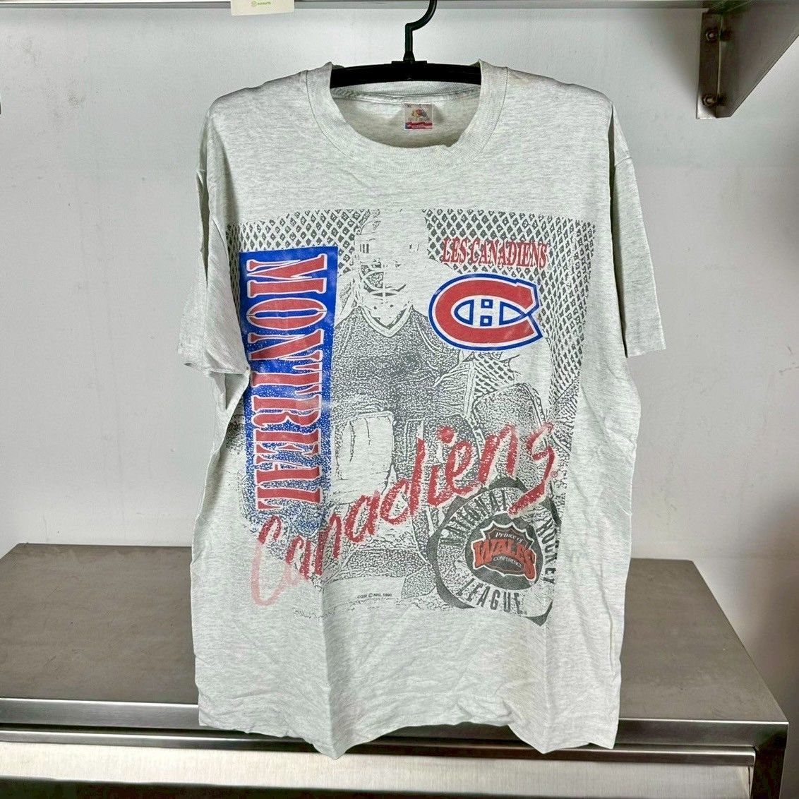 Vintage Vintage 1990 Montreal Canadiens Hockey NHL T-shirt Size US XL / EU 56 / 4 - 1 Thumbnail