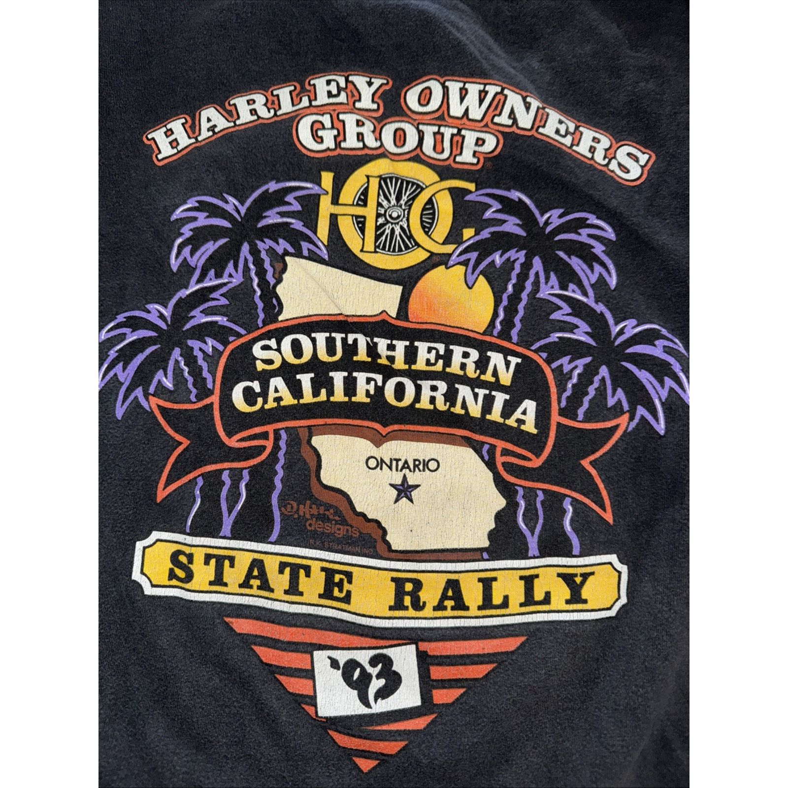 Harley Davidson × Vintage Vintage 1993 Harley Davidson T-Shirt Black 19x25 Large Size US L / EU 52-54 / 3 - 2 Thumbnail