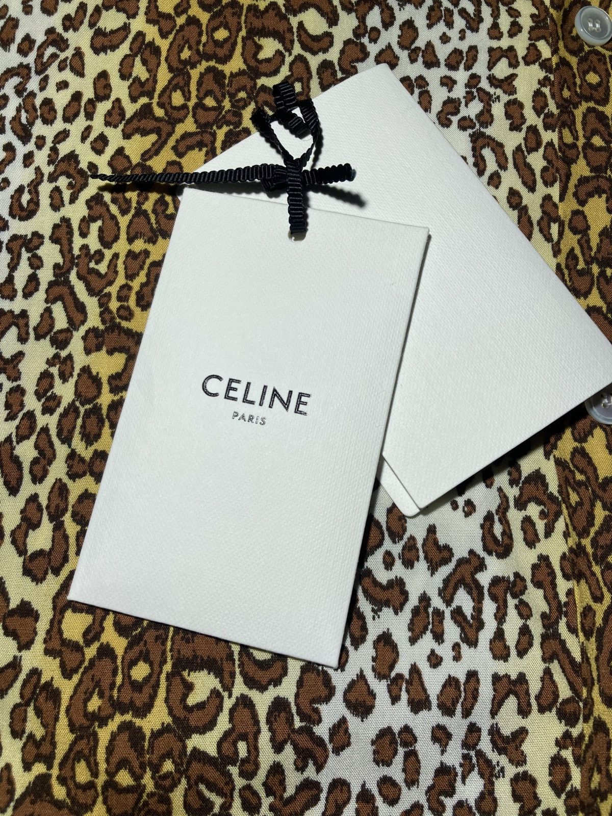 Celine × Hedi Slimane New SS23 Celine Leopard Gradient Camp Collar Shirt 39 2023 Size US M / EU 48-50 / 2 - 8 Thumbnail