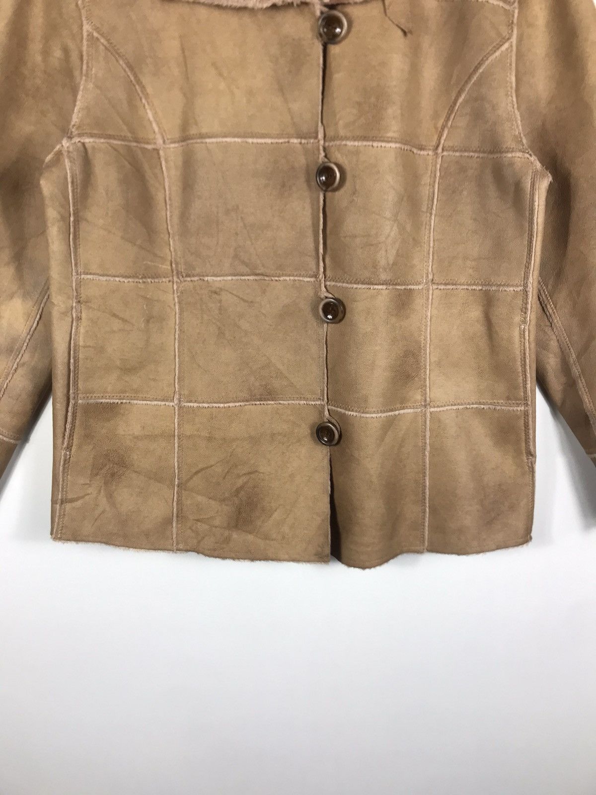 Japanese Brand ⚡️Vintage Frohlich Suede Leather Button Jacket Size M / US 6-8 / IT 42-44 - 5 Thumbnail