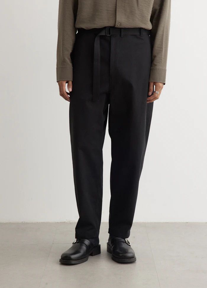 Lemaire Lemaire Belted Carrot Pants Trousers - Black Cotton Size US 32 / EU 48 - 8 Thumbnail
