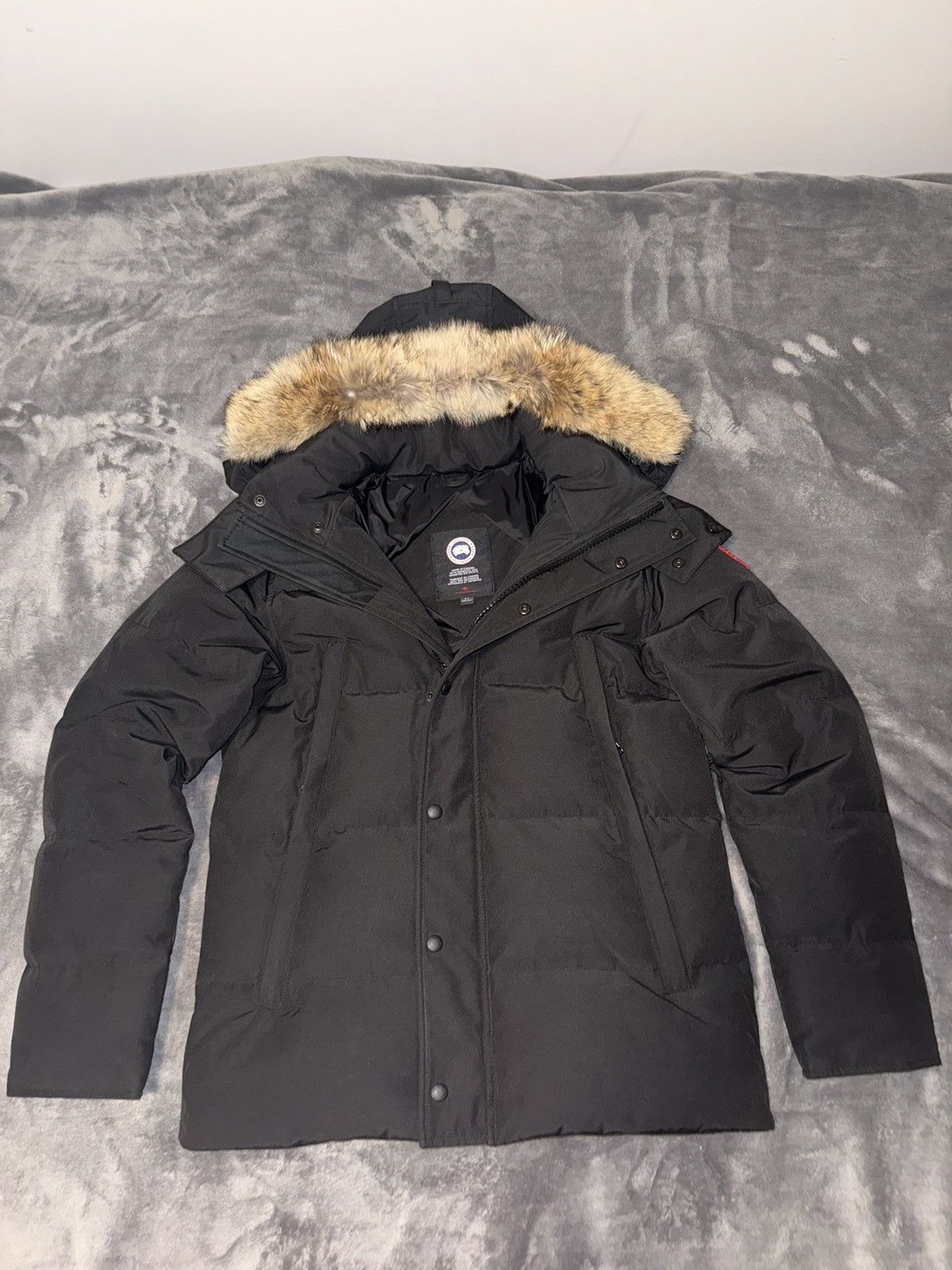 image of Canada Goose Wyndham Parka in Black, Men's (Size Small)