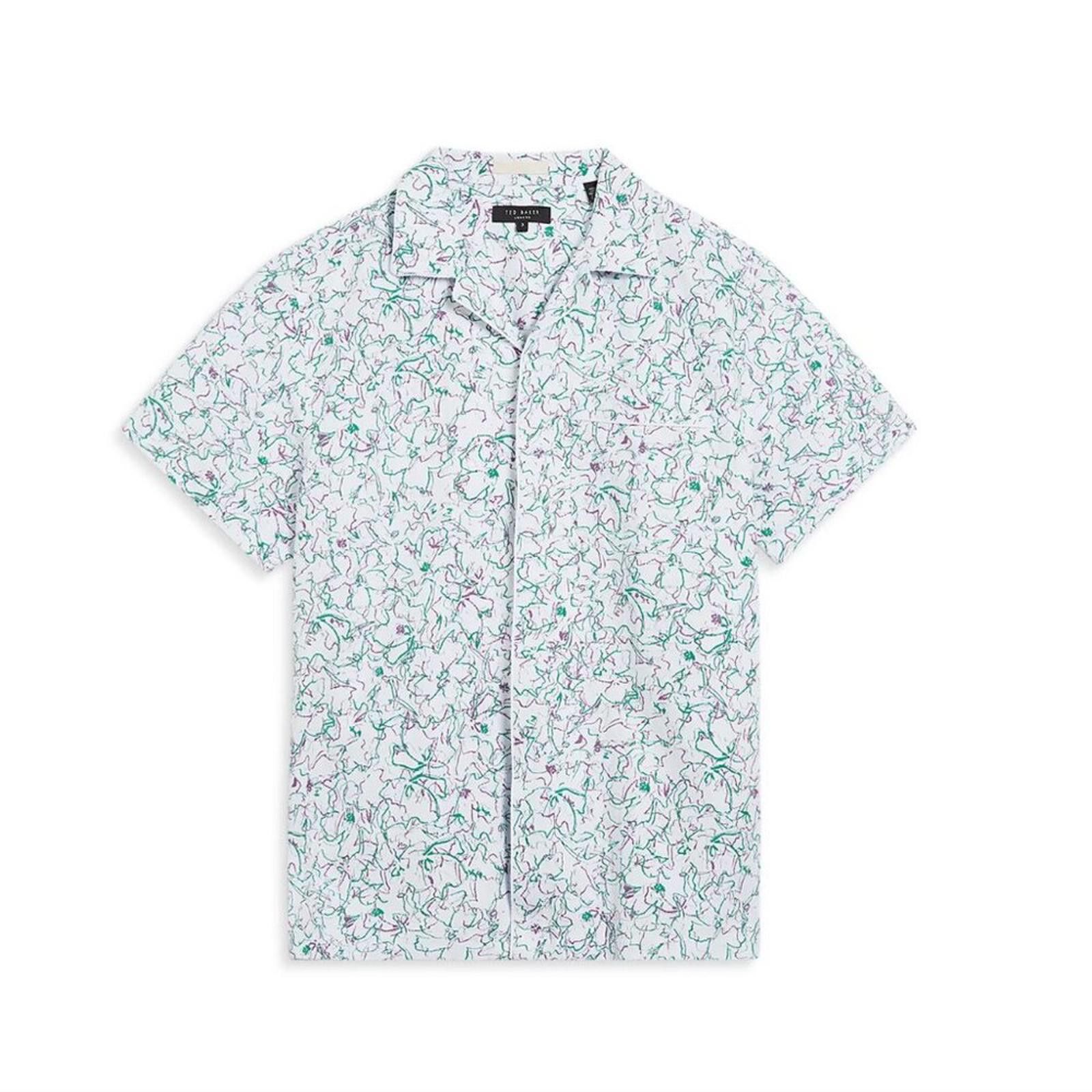 Ted Baker Ted Baker Bartlet Short Sleeve Printed Button-Up Shirt Size US L / EU 52-54 / 3 - 4 Thumbnail