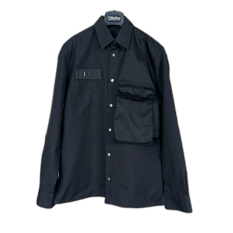 Dior Dior Sacai Embroidered Letter Shirt Jacket-yf Size US M / EU 48-50 / 2 - 1 Thumbnail