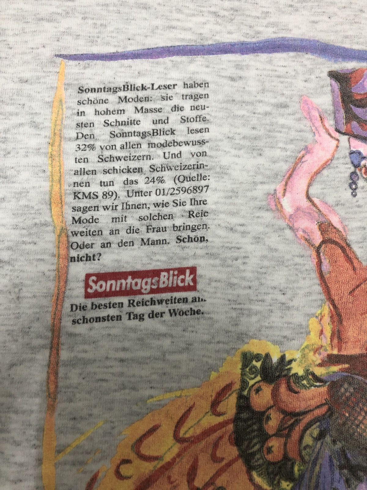 Vintage Vintage Sonntagblick Backhit T shirt Size US M / EU 48-50 / 2 - 4 Thumbnail