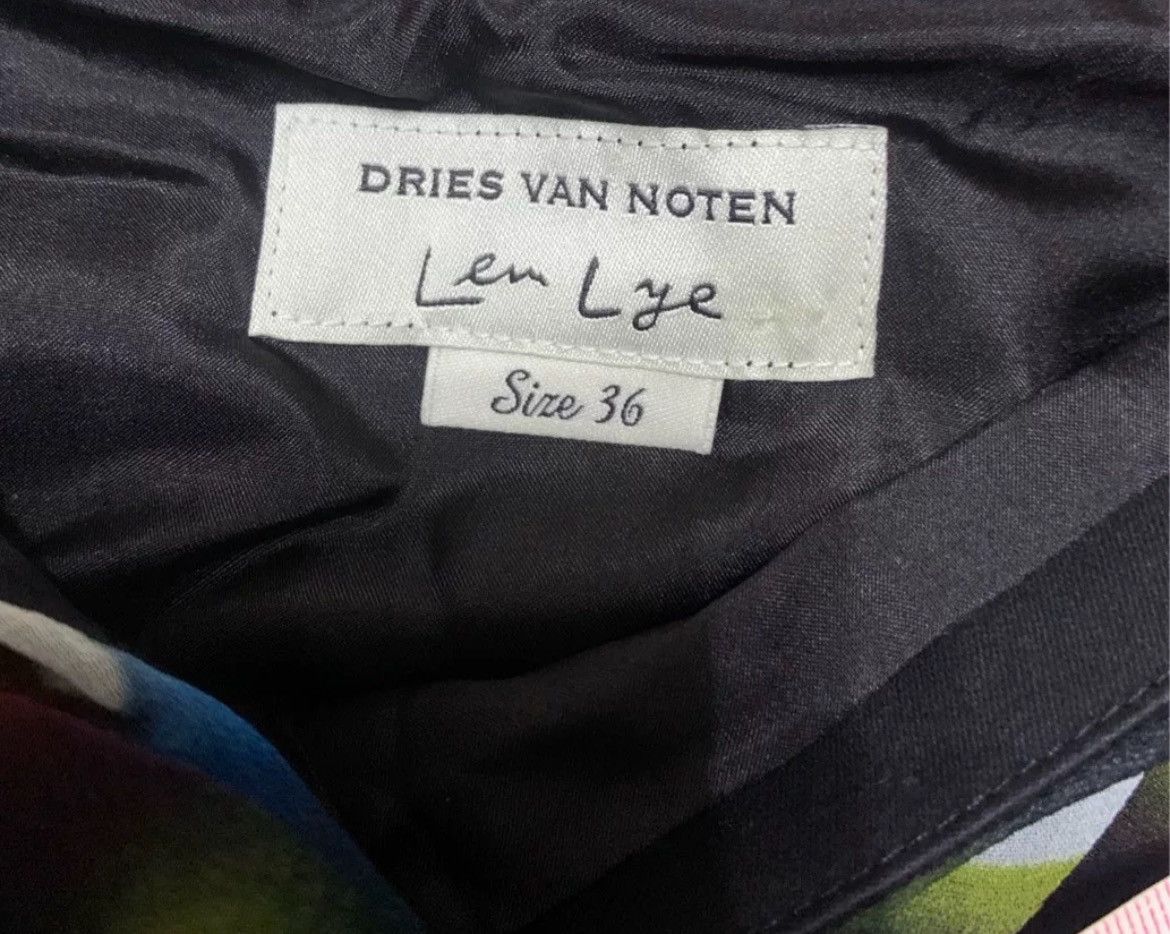 Dries van noten len lye Show Silk Printed Fold overskirt