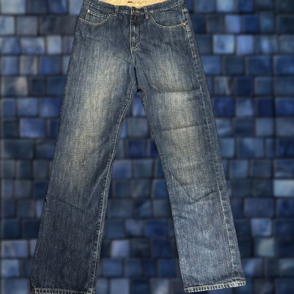 Logo 7 a.Tiziano Jeans Mens 34 Cotton Straight Leg Pockets Logo Zip Fly Blue Denim Jeans Straight Fit Mens 34-inch Inseam 5-Pocket Zipper Logo Modern Grunge Size US 34 / EU 50 - 1 Thumbnail