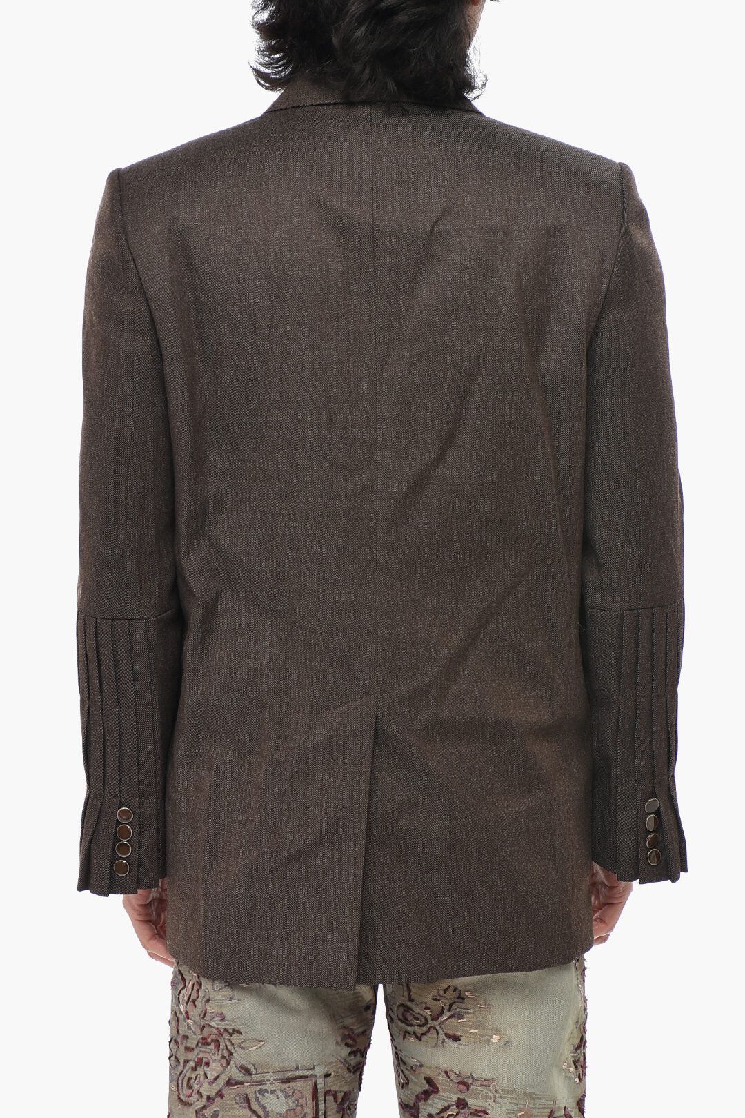 Off-White og1mm0426 Wool-Twill Blazer in Brown Size US M / EU 48-50 / 2 - 2 Thumbnail