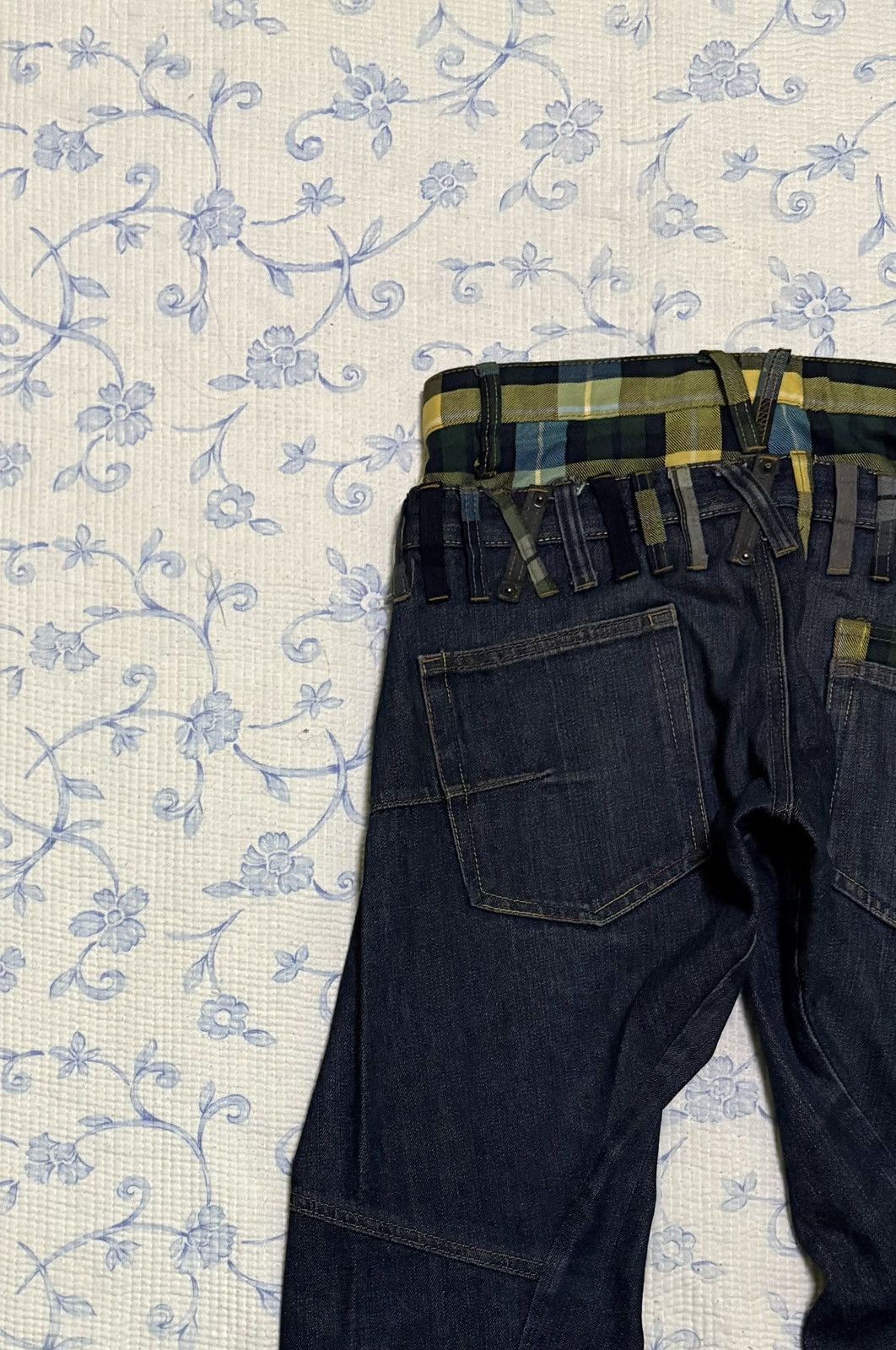 Japanese Brand Japanese BRTH Breath Double Waist Jeans Streetwear Denim Size US 31 - 11 Thumbnail