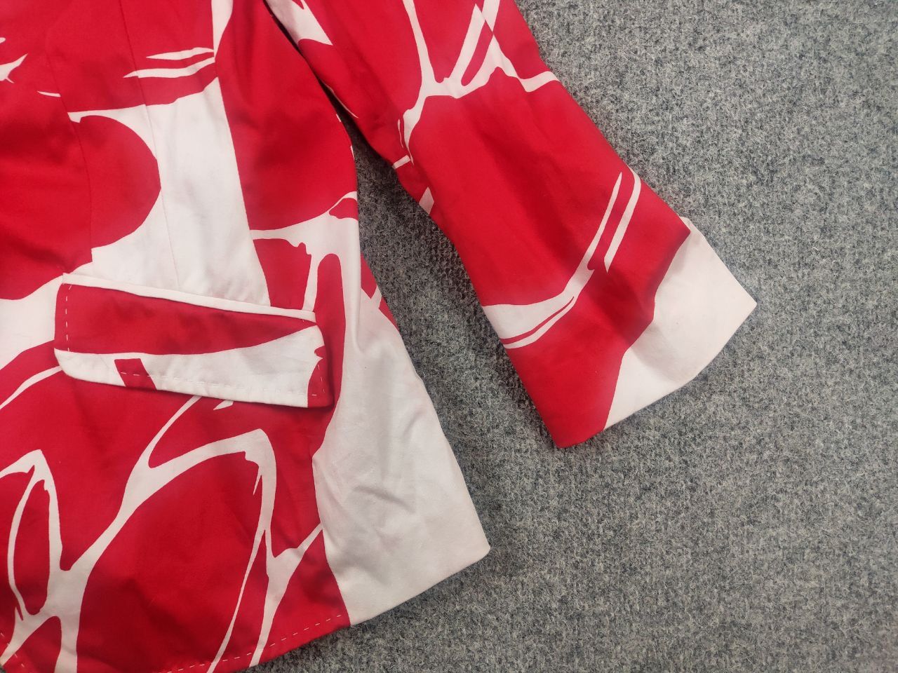 Escada Vintage 90's Escada Design blazer jacket bright red floral Size M / US 6-8 / IT 42-44 - 11 Thumbnail