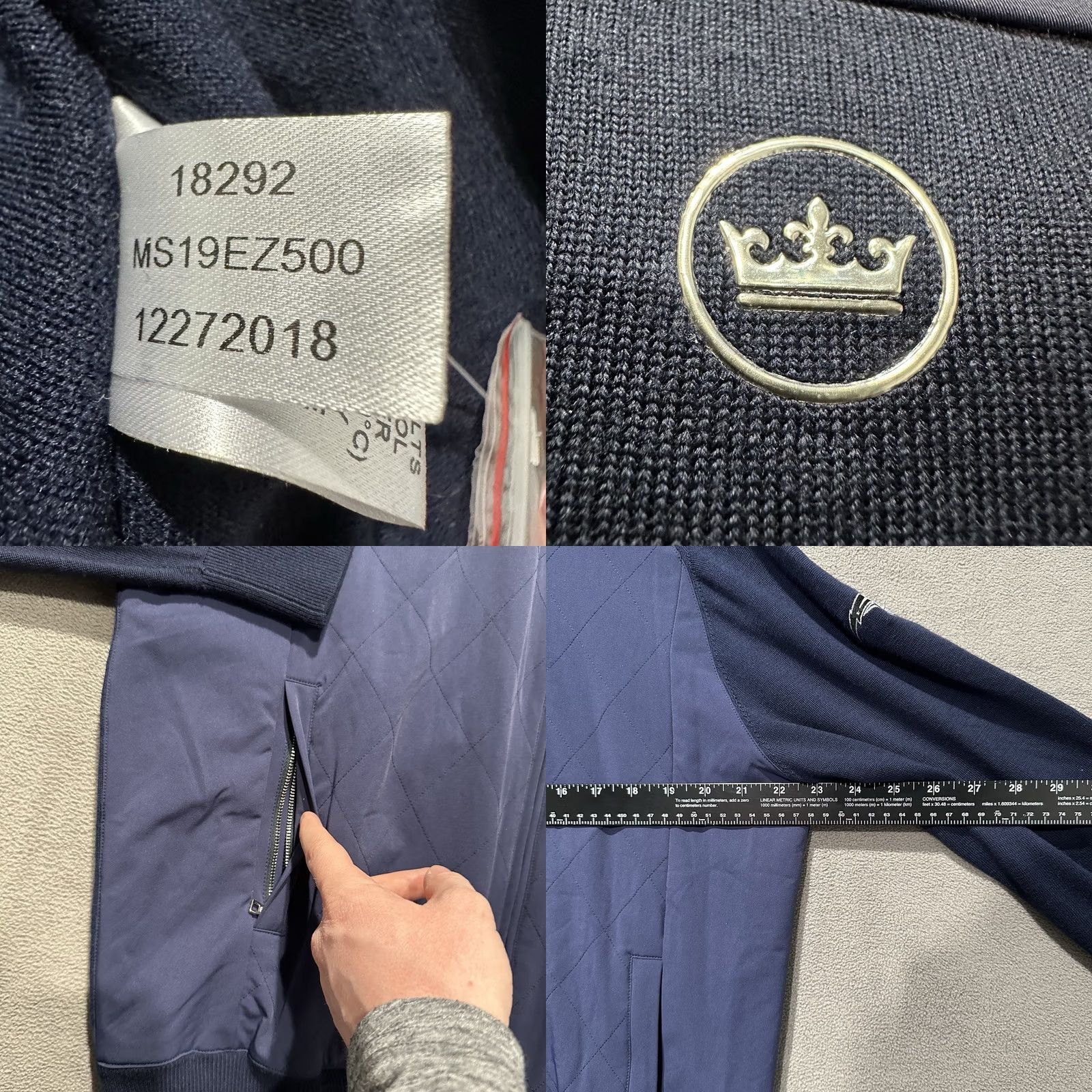 Peter Millar Peter Millar Crown Crafted Hybrid Quilted Jacket Mens L Blue Wool Orlando Magic Jacket Size US L / EU 52-54 / 3 - 8 Thumbnail