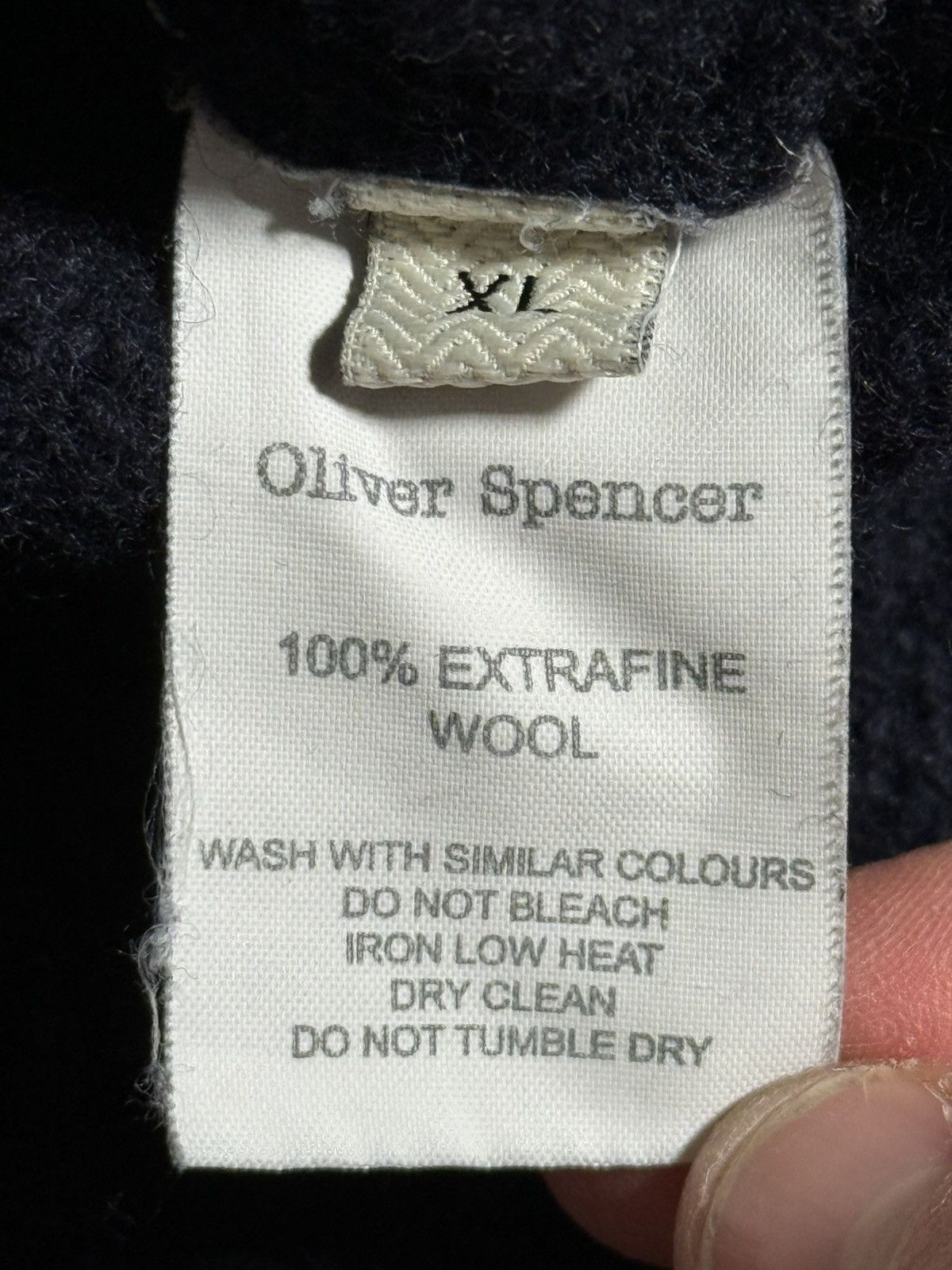 Oliver Spencer Olive Spencer Navy Wool Cropped Sweater Size US M / EU 48-50 / 2 - 6 Thumbnail