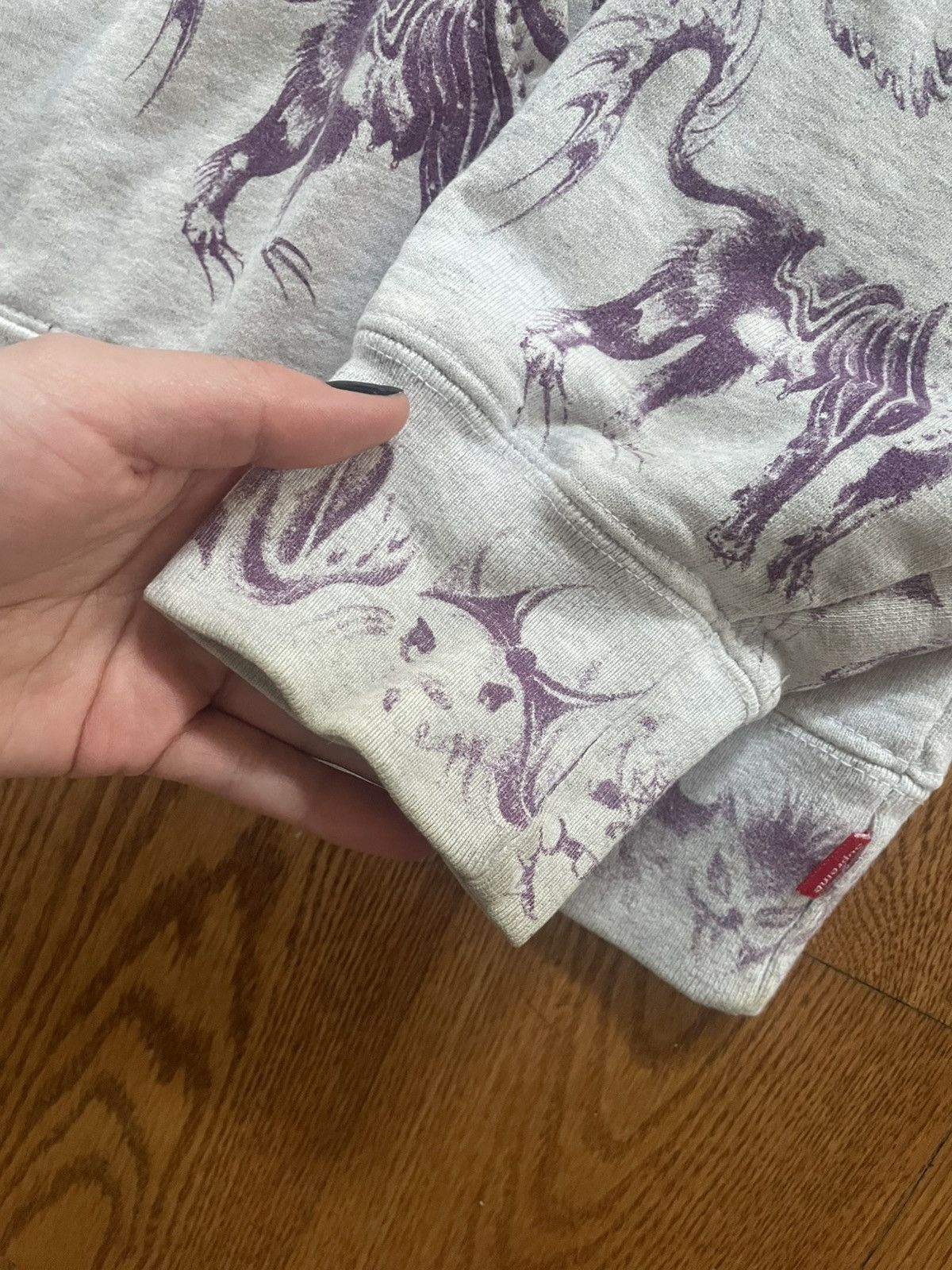 Supreme Hell Dogs hoodie in grey and purple Size US M / EU 48-50 / 2 - 3 Thumbnail