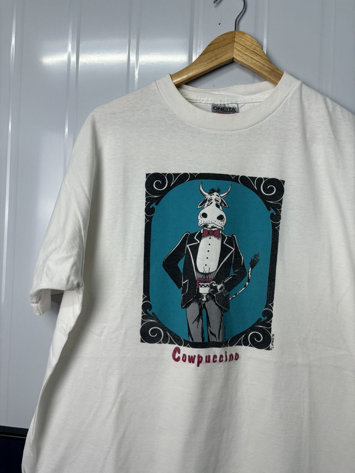 Vintage RARE! Vintage 90’s Cowpuccino Promo Art Coffee Size US XL / EU 56 / 4 - 4 Thumbnail