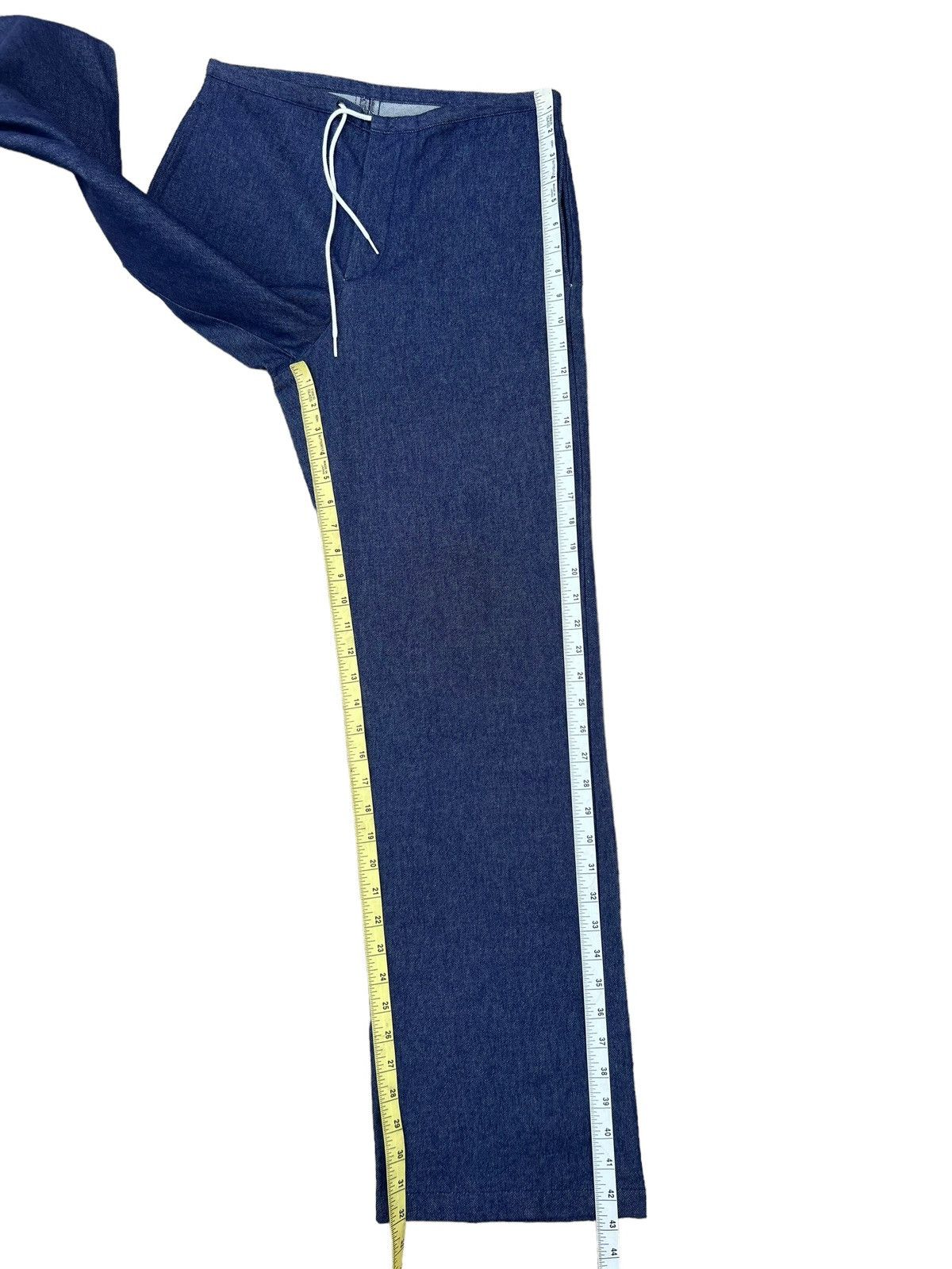 Danton Vintage Danton France Draw String Denim Trouser Pant Size US 29 - 4 Thumbnail