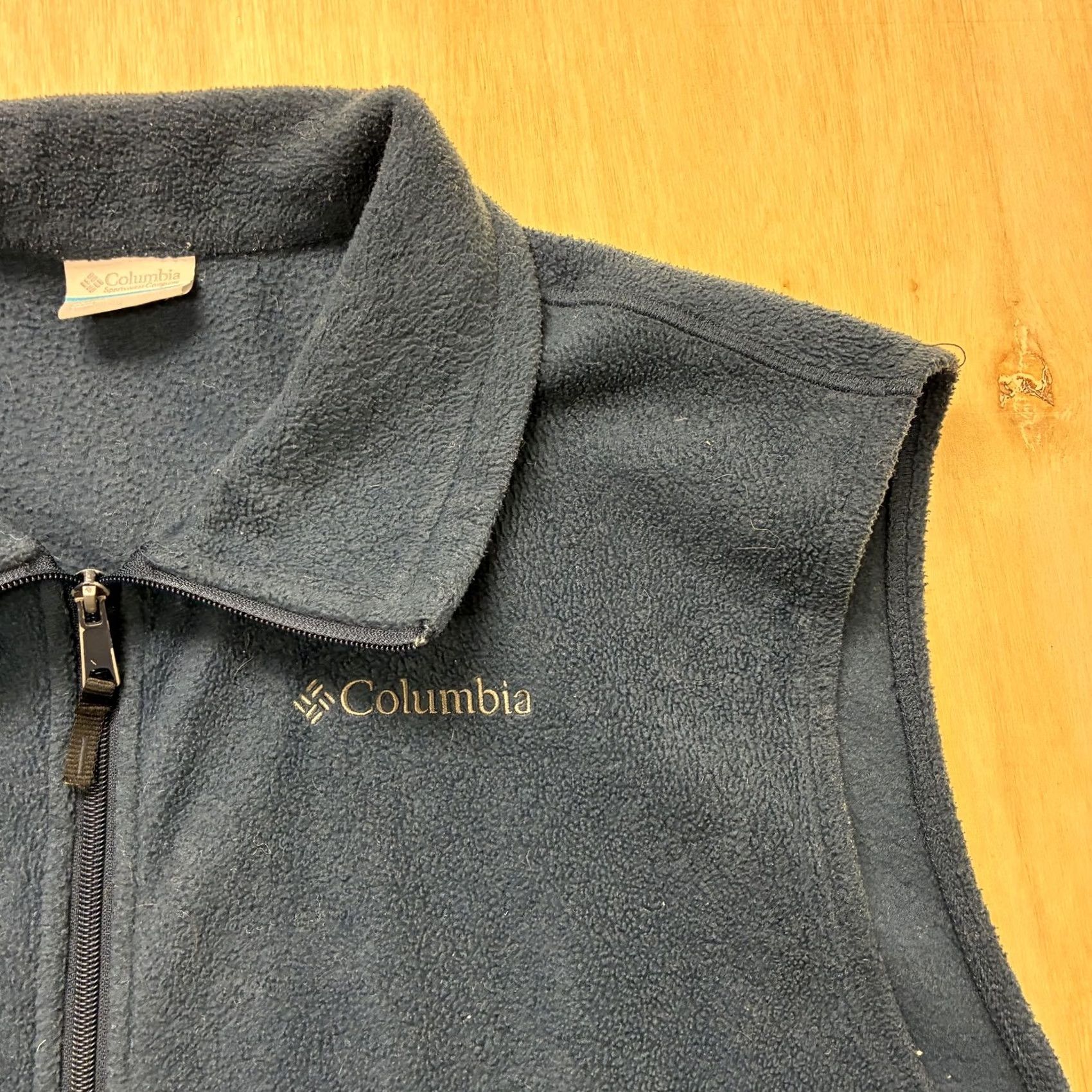 Vintage Columbia Vest Mens Large Blue Fleece Full Zip Pockets Stand Collar Outdoor Jacket/Coat Short Collar Stand-Up Mens L Blue Size US L / EU 52-54 / 3 - 2 Thumbnail
