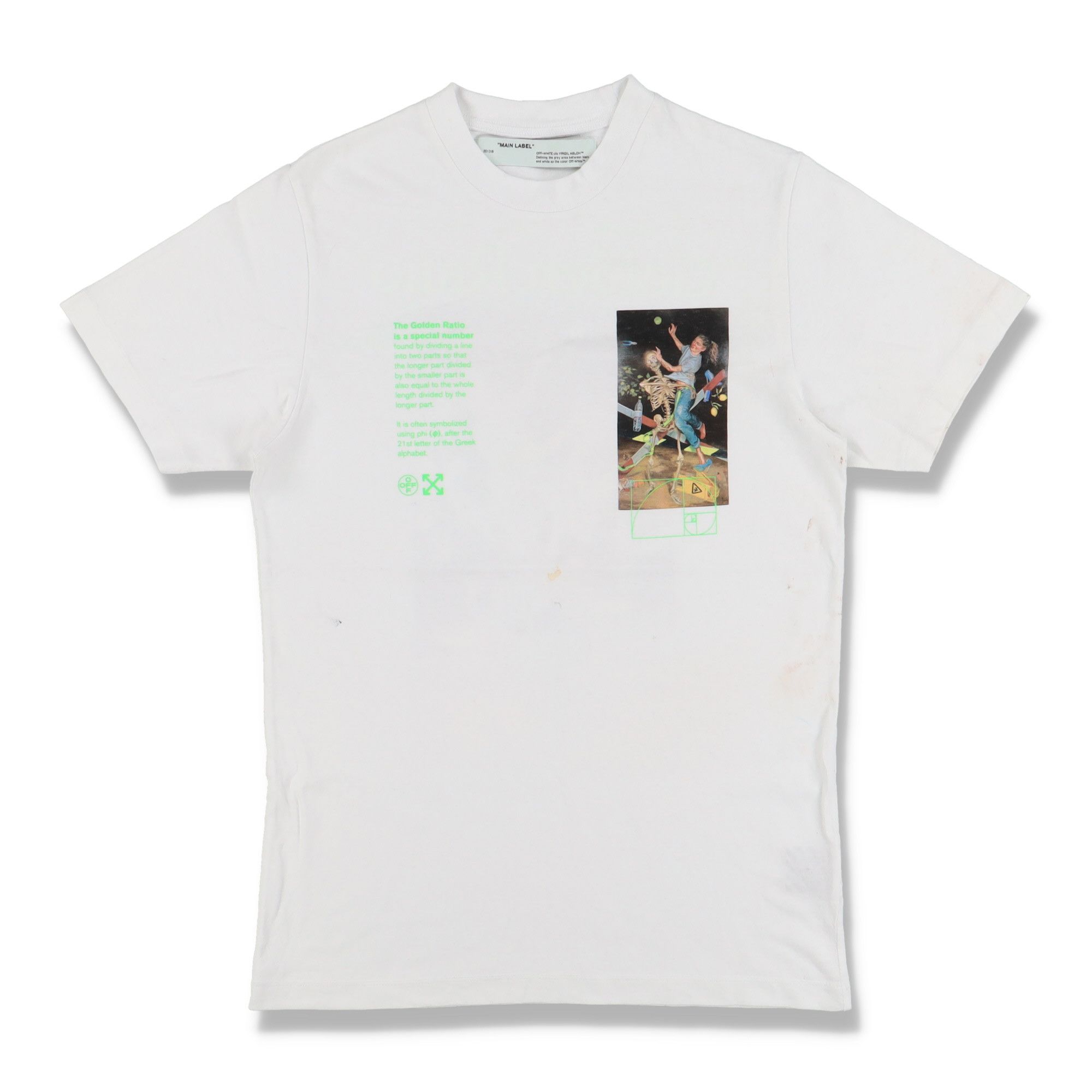 Off-White White Pascal Painting Golden Ratio Logo T-Shirt Size US M / EU 48-50 / 2 - 1 Thumbnail