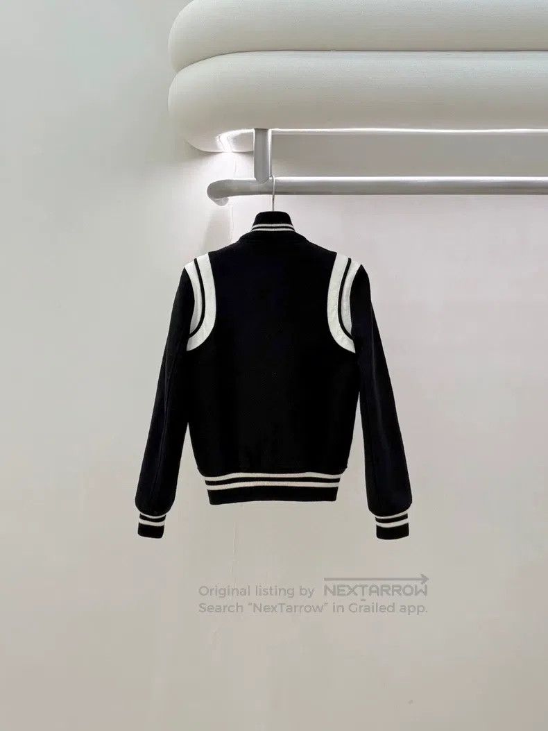 Saint Laurent Paris Saint Laurent Paris Black and White Patchwork Baseball Jac Size US M / EU 48-50 / 2 - 2 Thumbnail