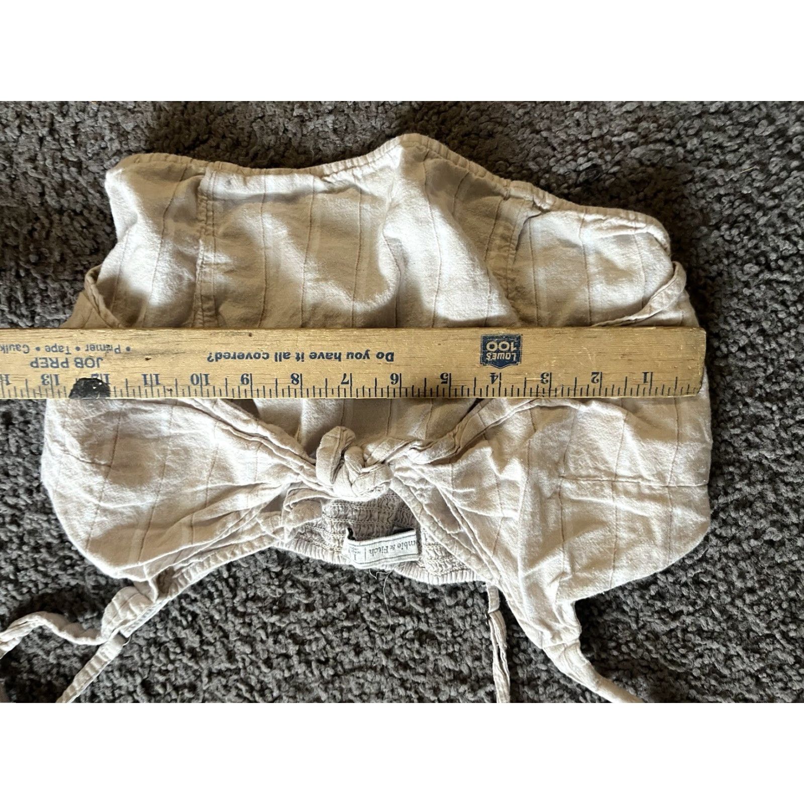 Abercrombie & Fitch Abercrombie & Fitch Women's Linen-Blend Notch-Neck Set Top Large Beige Size L / US 10 / IT 46 - 4 Thumbnail