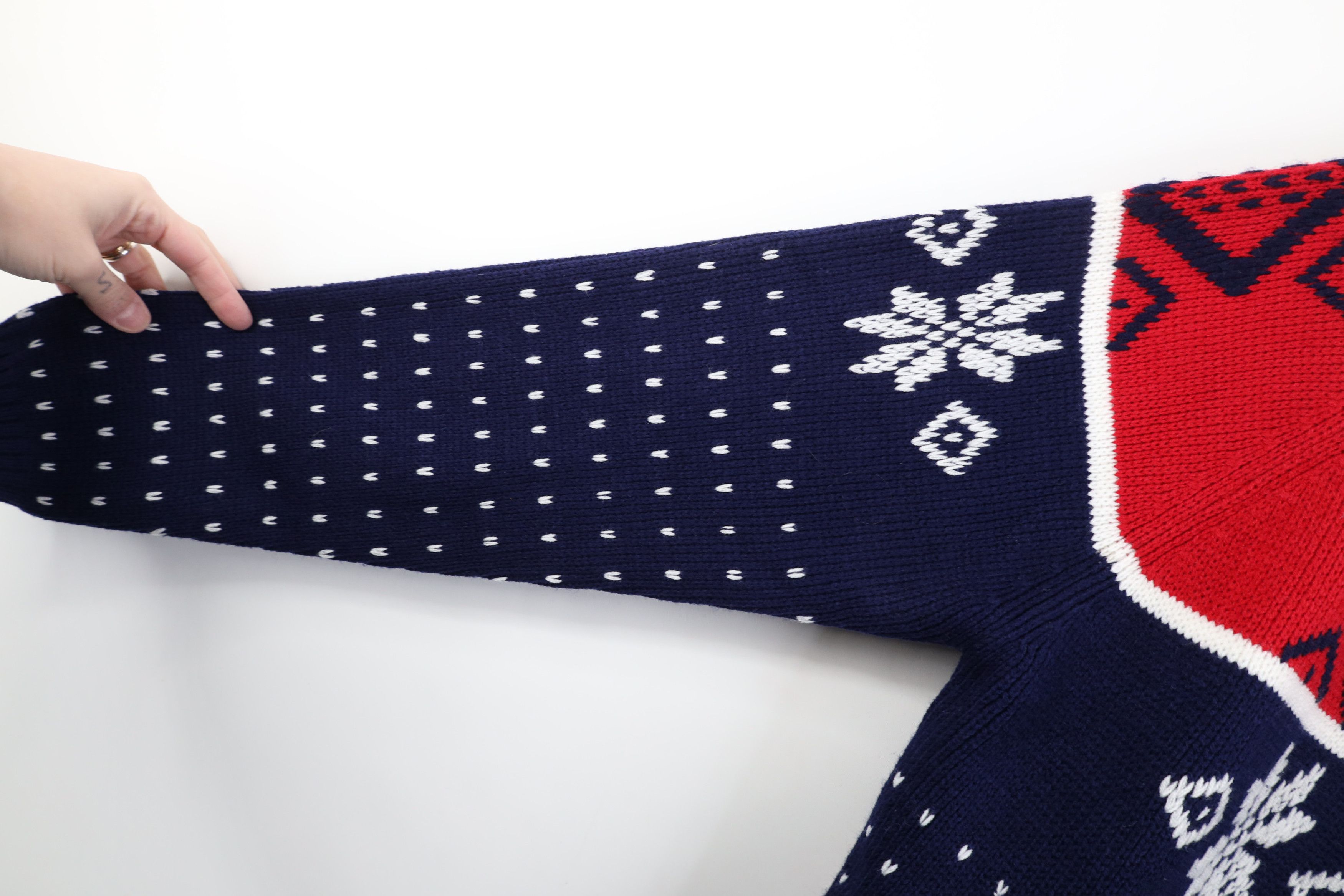 Vintage Vintage 70s Streetwear Fair Isle Snowflake Mock Neck Sweater Size US M / EU 48-50 / 2 - 6 Thumbnail