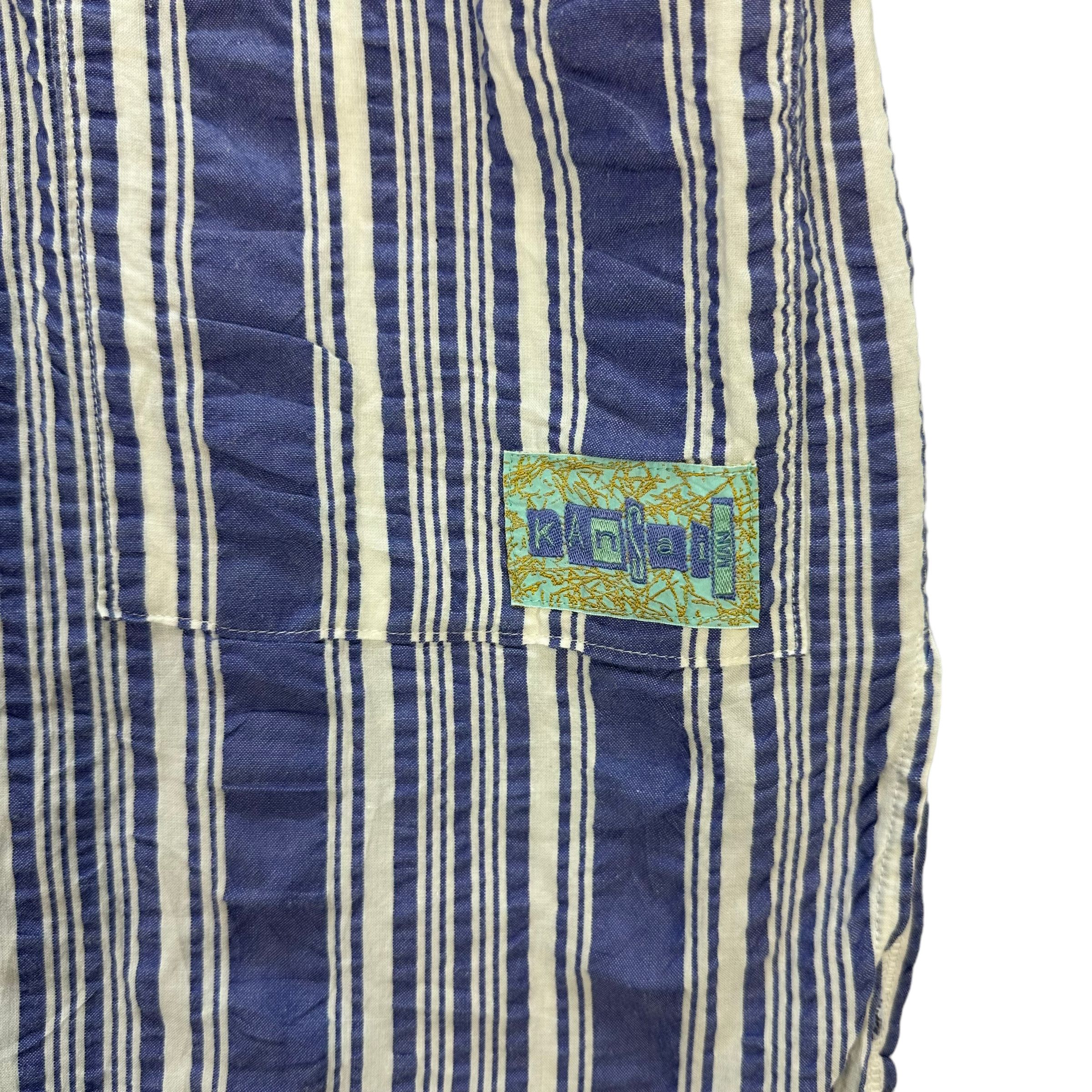 Kansai Yamamoto RARE🔥 VINTAGE KANSAI MAN STRIPED KIMONO JACKET #7558-153 Size US L / EU 52-54 / 3 - 4 Thumbnail