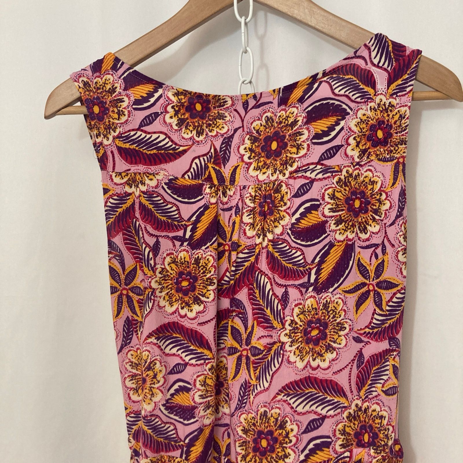 Other Lola P. Pink Orange Purple Crossover VNeck Sleeveless Dress Size S / US 4 / IT 40 - 9 Thumbnail