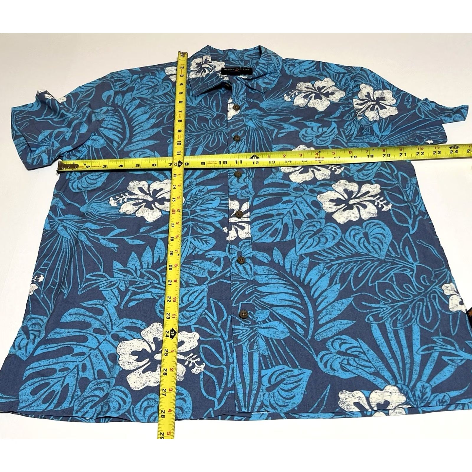 Vintage Margaritaville Shirt Hawaiian Button-Up Rayon Blue Men Small Short Sleeve Collared Button-Down Beach Tropical / Vintage: No Size US S / EU 44-46 / 1 - 4 Thumbnail