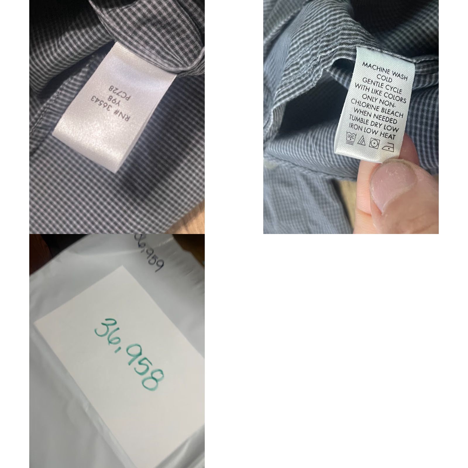 Calvin Klein Calvin Klein Shirt Mens Size Small Grey Long Sleeve Button Up Shirt Size US S / EU 44-46 / 1 - 8 Thumbnail