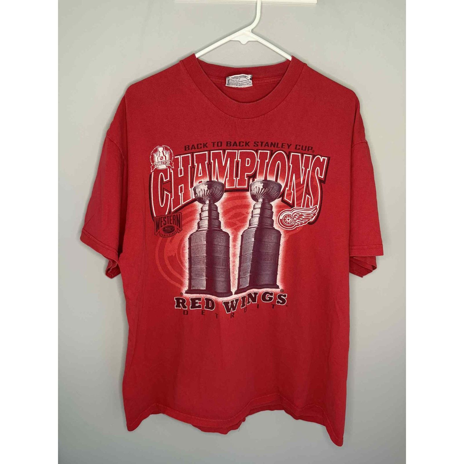 Lee Lee 1998 Detroit Red Wings Stanley Cup Champions Tee Red XL Size US XL / EU 56 / 4 - 2 Thumbnail