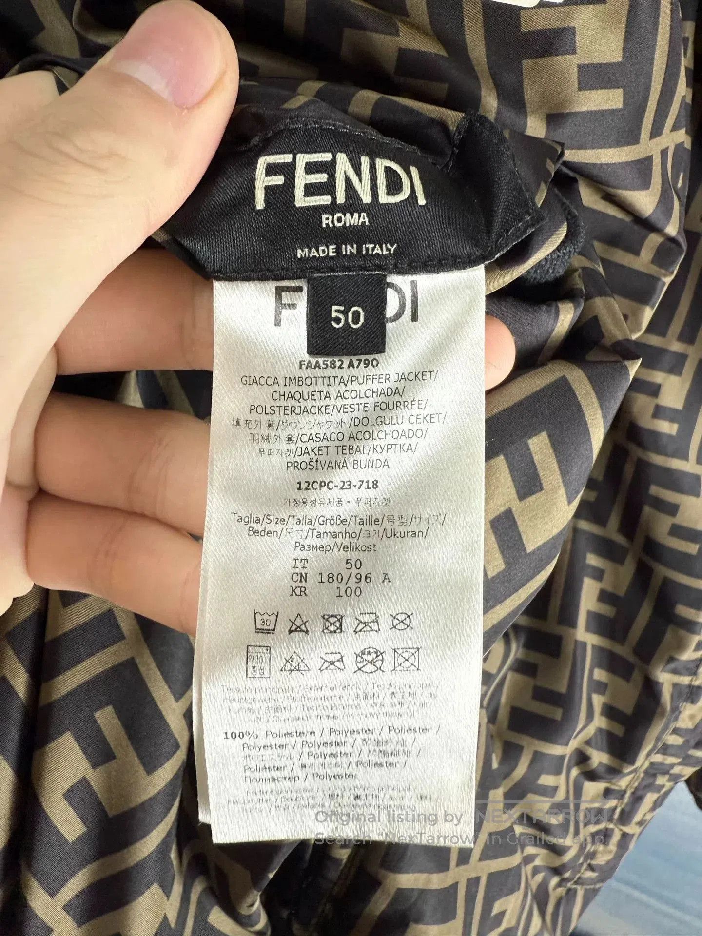 Fendi Fendi Brown Reversible Hooded Down Jacket. Size US L / EU 52-54 / 3 - 7 Thumbnail
