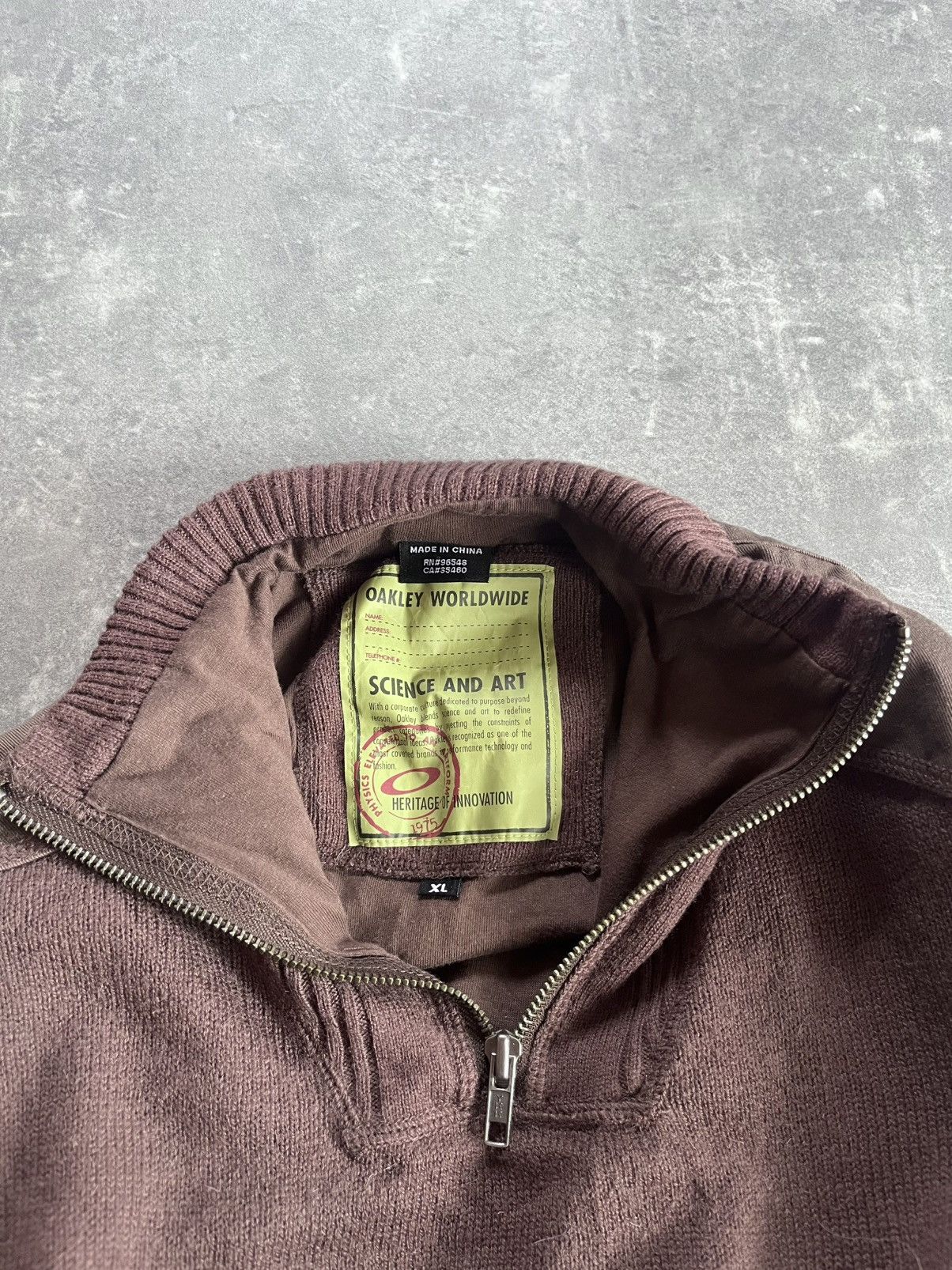 00s Oakley Military 1/4 Zip Knit Sweater L XL