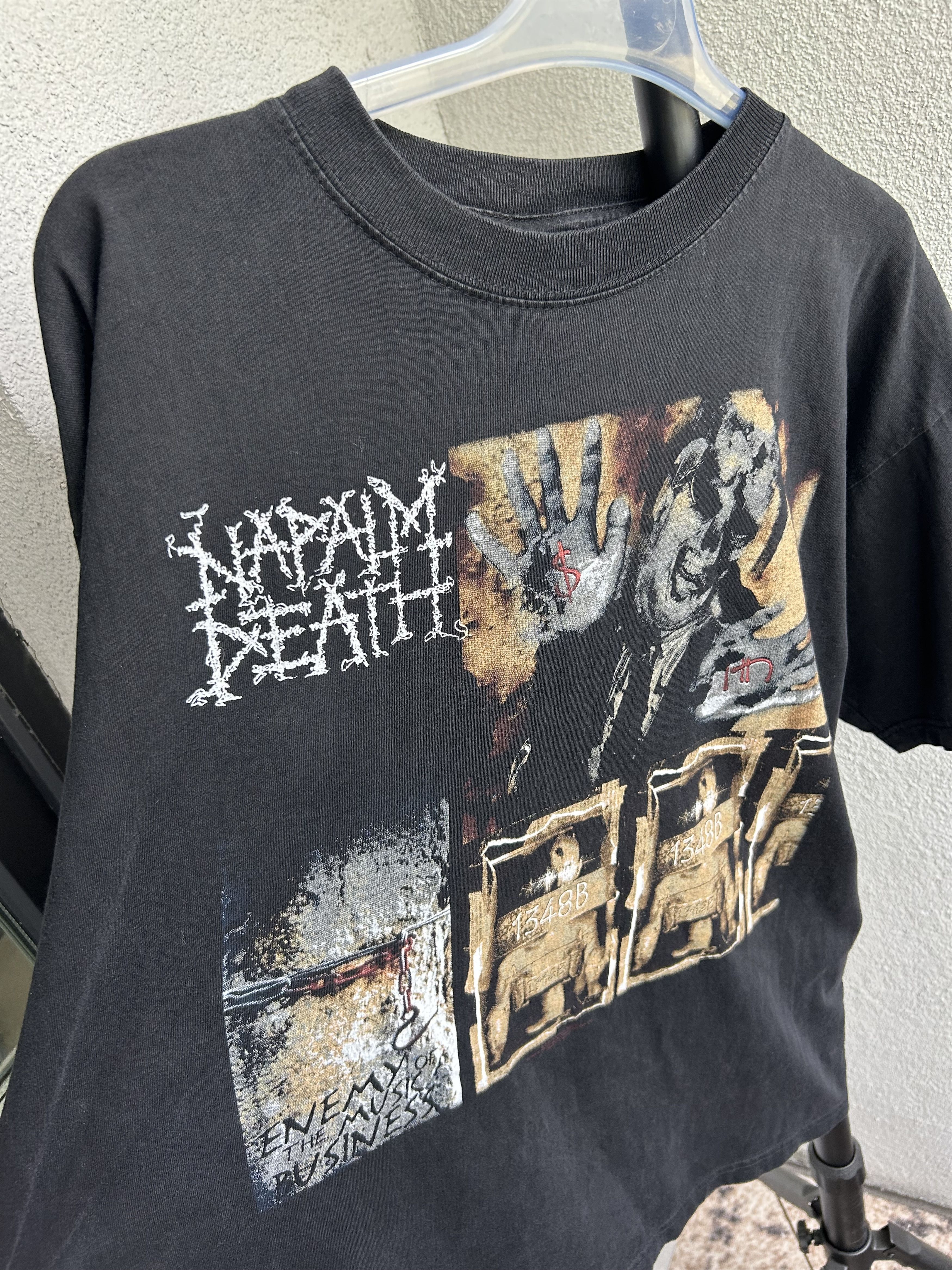 Band Tees × Vintage Vintage 2003 Napalm Death Rock Band T-shirt Size US XL / EU 56 / 4 - 3 Thumbnail