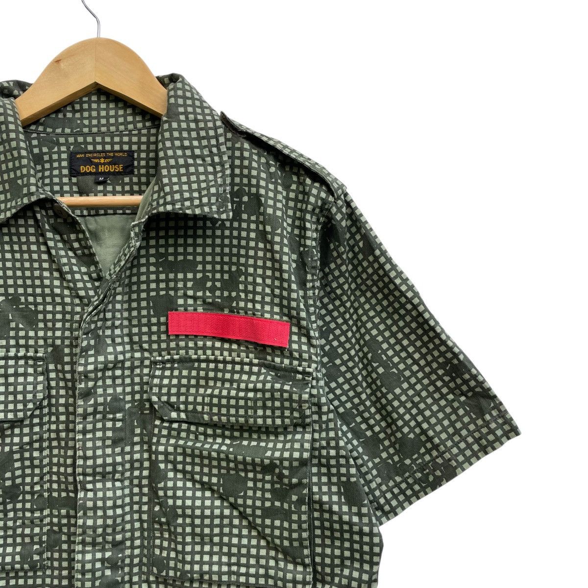 Vintage Japanese Brand Dog House Military Shirt Button Up
