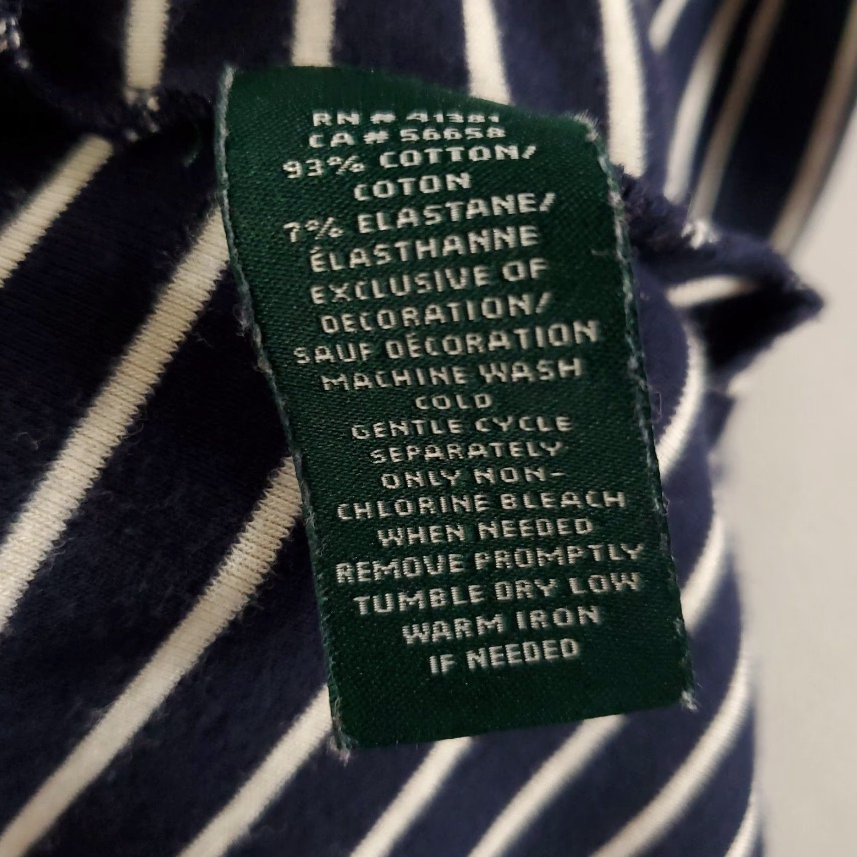 Ralph Lauren Lauren Ralph Lauren Top Womens XL Blue White Stripe Knit Blouse V-Neck Casual Shirt Shirts Multicolor Classic Preppy Pattern Knit Cotton Blend Spandex Size XL / US 12-14 / IT 48-50 - 6 Thumbnail