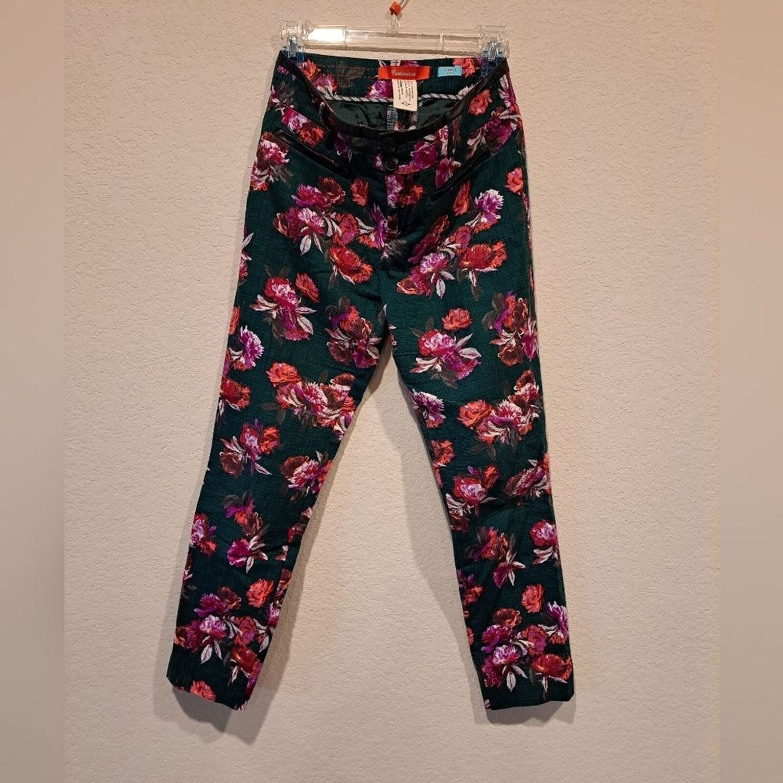 Anthropologie Anthropologie Cartonnier floral Charlie ankle trousers, sz 4 Size 27" / US 4 / IT 40 - 2 Thumbnail
