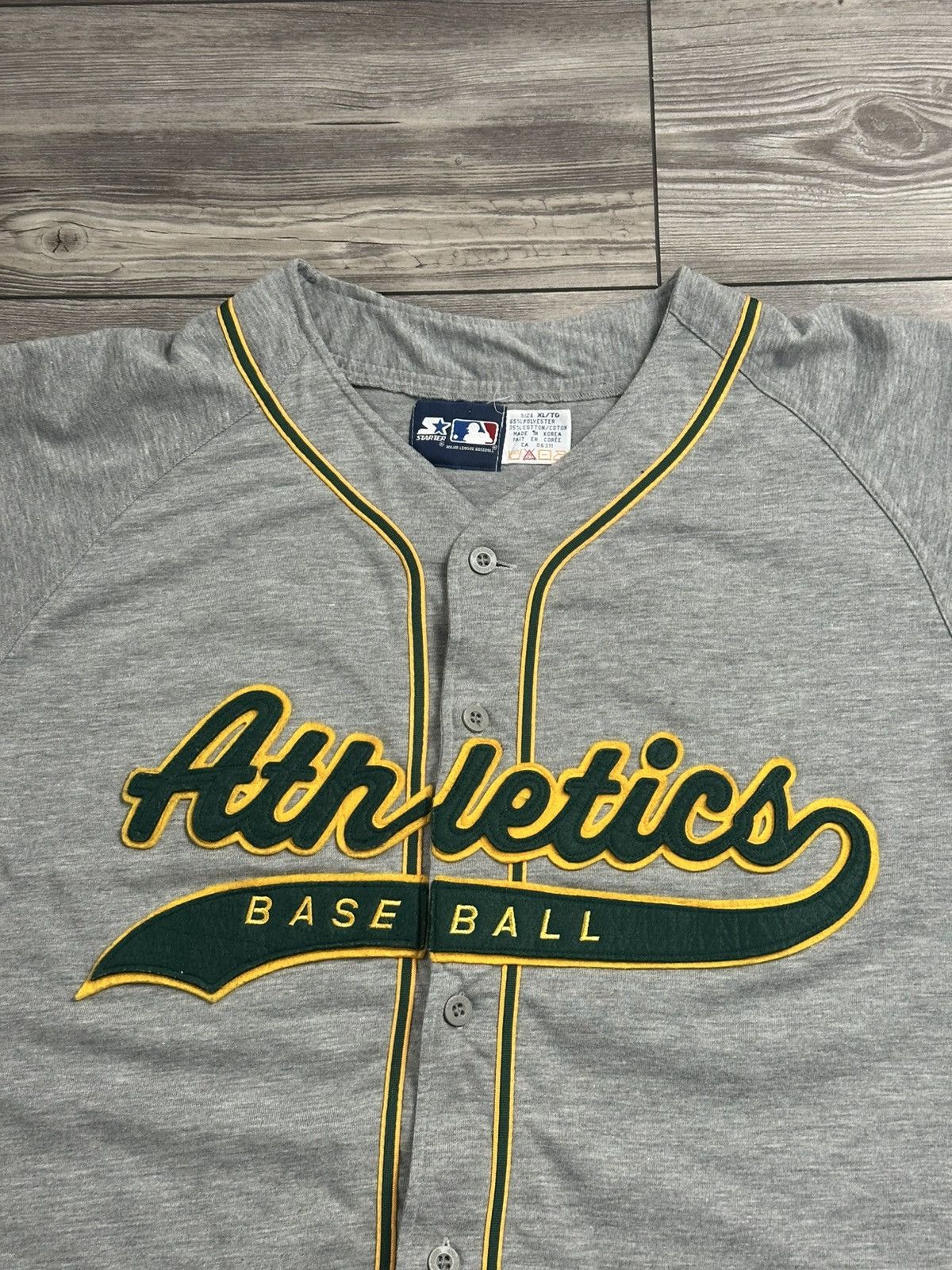 MLB × Starter × Vintage Rare Vintage 90’s Starter Oakland Athletics Jersey Size US XL / EU 56 / 4 - 4 Thumbnail