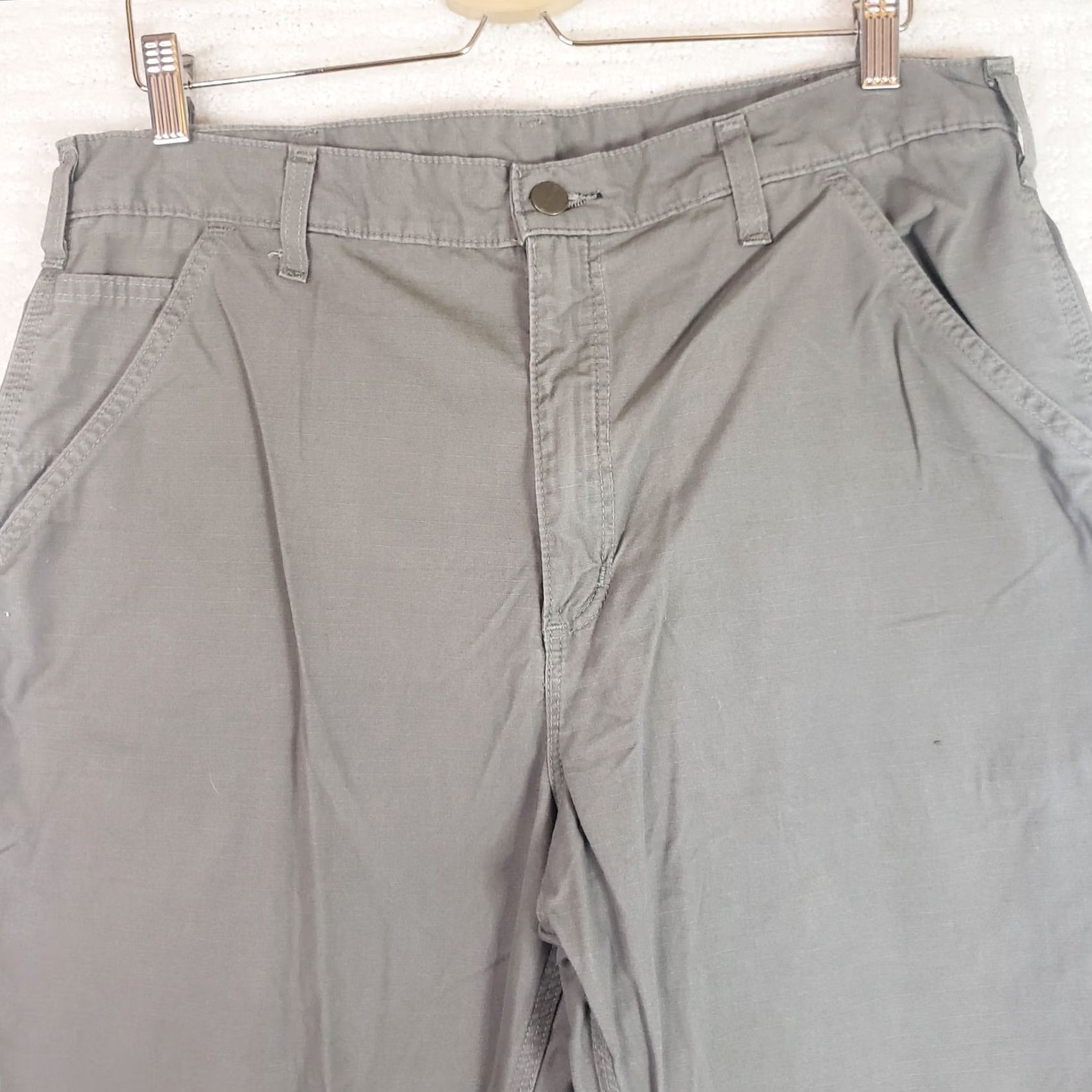 Carhartt Carhartt Pants Mens 36x30 Gray Carpenter Pockets Chino Relaxed Straight Casual Workwear Size US 36 / EU 52 - 3 Thumbnail