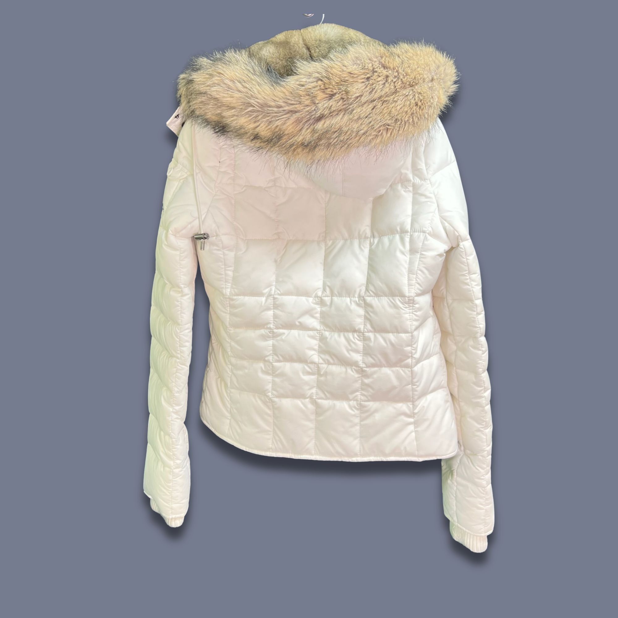 Abercrombie & Fitch ABERCOMBIE & FITCH Womens White Quilted Puffer Jacket Faux F Size S / US 4 / IT 40 - 3 Thumbnail