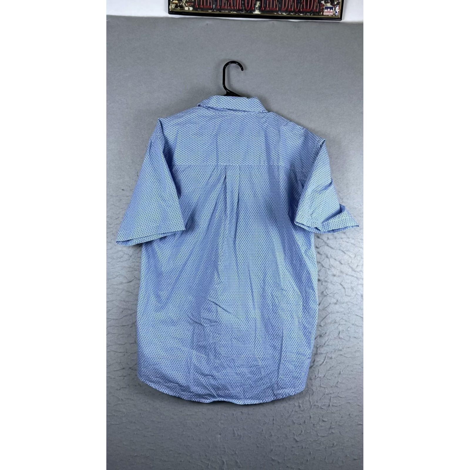 Wrangler Wrangler Shirt Mens XL Blue Geometric Short Sleeve Button Western Size US XL / EU 56 / 4 - 6 Thumbnail