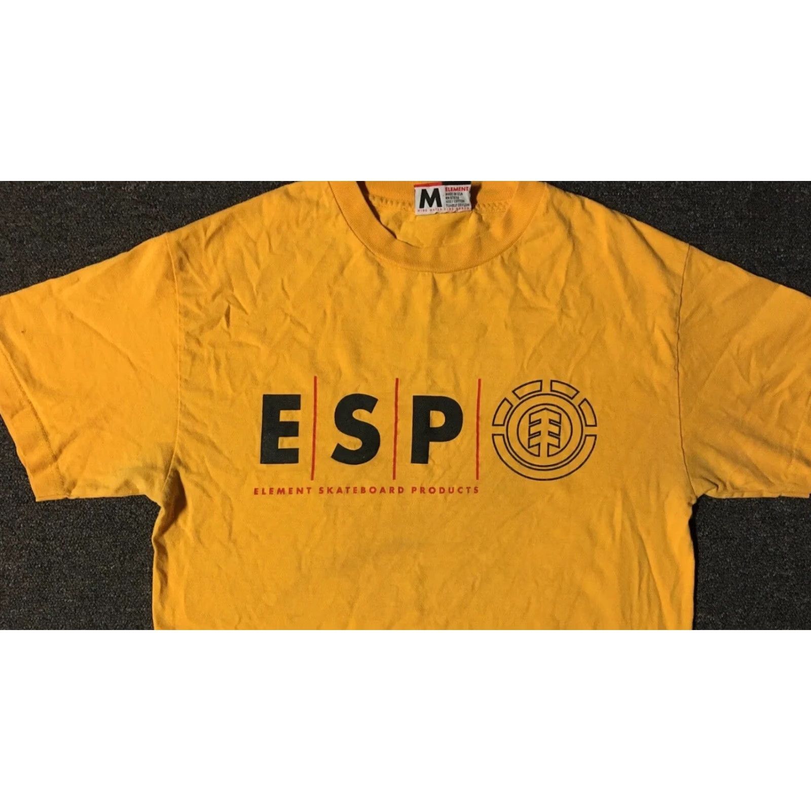 Thrasher VINTAGE 90s Element Skateboards Faded Shirt M Habitat Bam Margera Adio Skate Grunge Shirt Mens Yellow Thrasher USA Skateboarding Retro 90s Grunge Size US M / EU 48-50 / 2 - 5 Thumbnail
