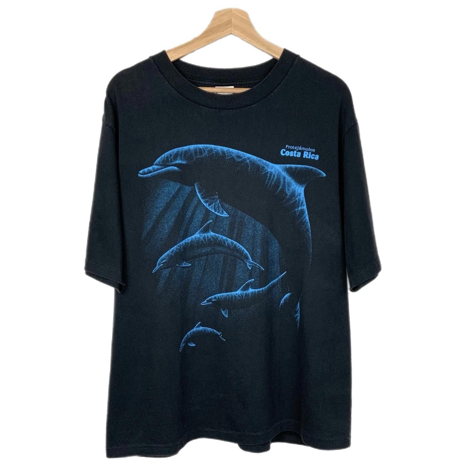 Other Vintage 90s Dolphins Costa Rica Nature Black T Shirt XL Size US XL / EU 56 / 4 - 1 Thumbnail