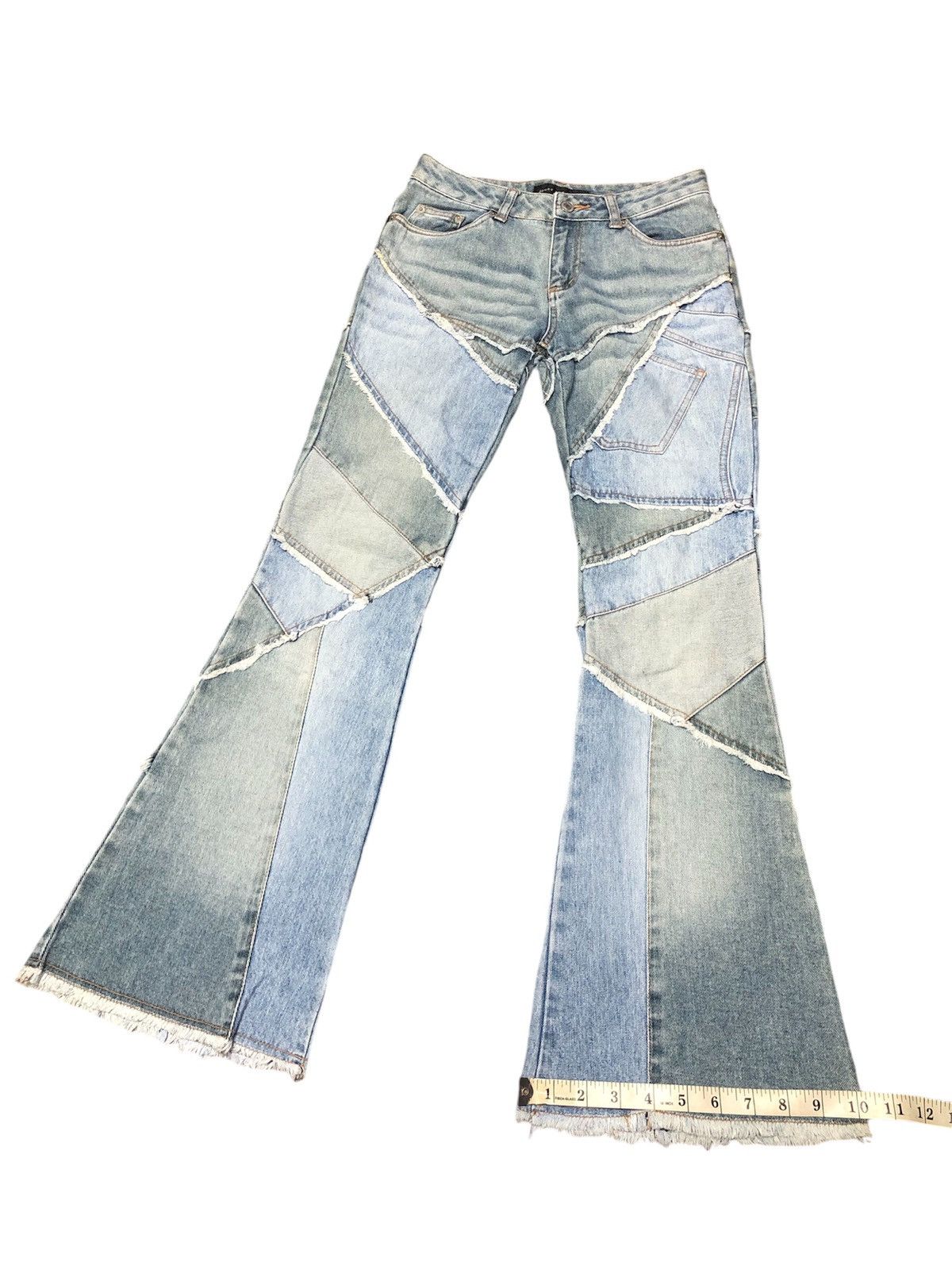 Other VINTAGE JOUER AUX ECHECH HAGI DENIM FLARED JEANS Size 28" / US 6 / IT 42 - 24 Thumbnail