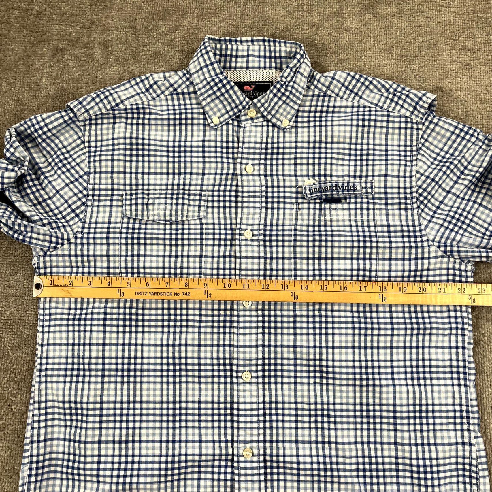 Vineyard Vines Vineyard Vines Shirt Mens M Plaid Harbor Button-Up L/S Navy Blue Multi-Color Size US M / EU 48-50 / 2 - 5 Thumbnail