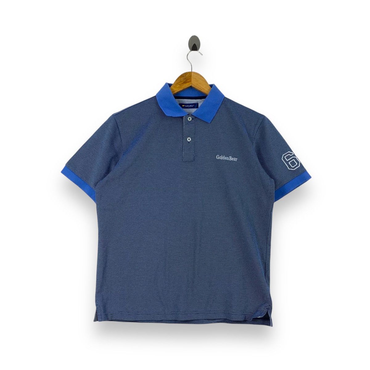 Golden Bear Vintage GOLDEN BEAR USA Golf 1968 Logo Ringer Polo Tee Size US L / EU 52-54 / 3 - 1 Thumbnail