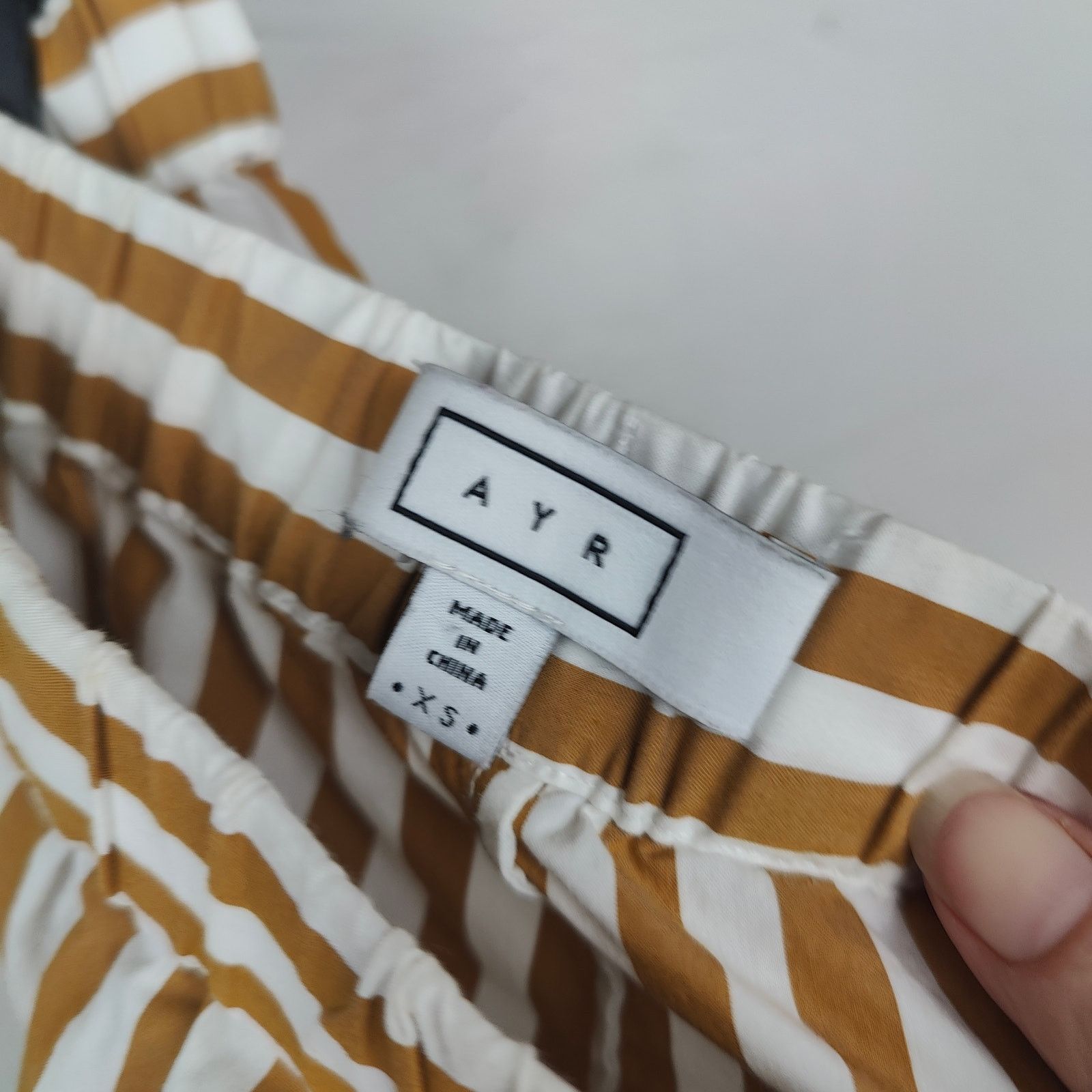 Other Ayr The Beach Club Pants Womens XS Striped Cotton Poplin Size 26" / US 2 / IT 38 - 5 Thumbnail