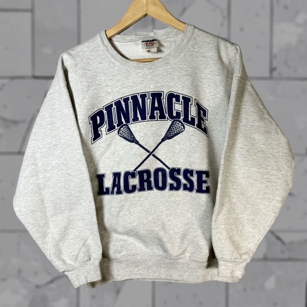 Jerzees VTG Jerzees Pinnacle Lacrosse Pullover Womens Size L Gray Sweatshirt Size L / US 10 / IT 46 - 1 Thumbnail