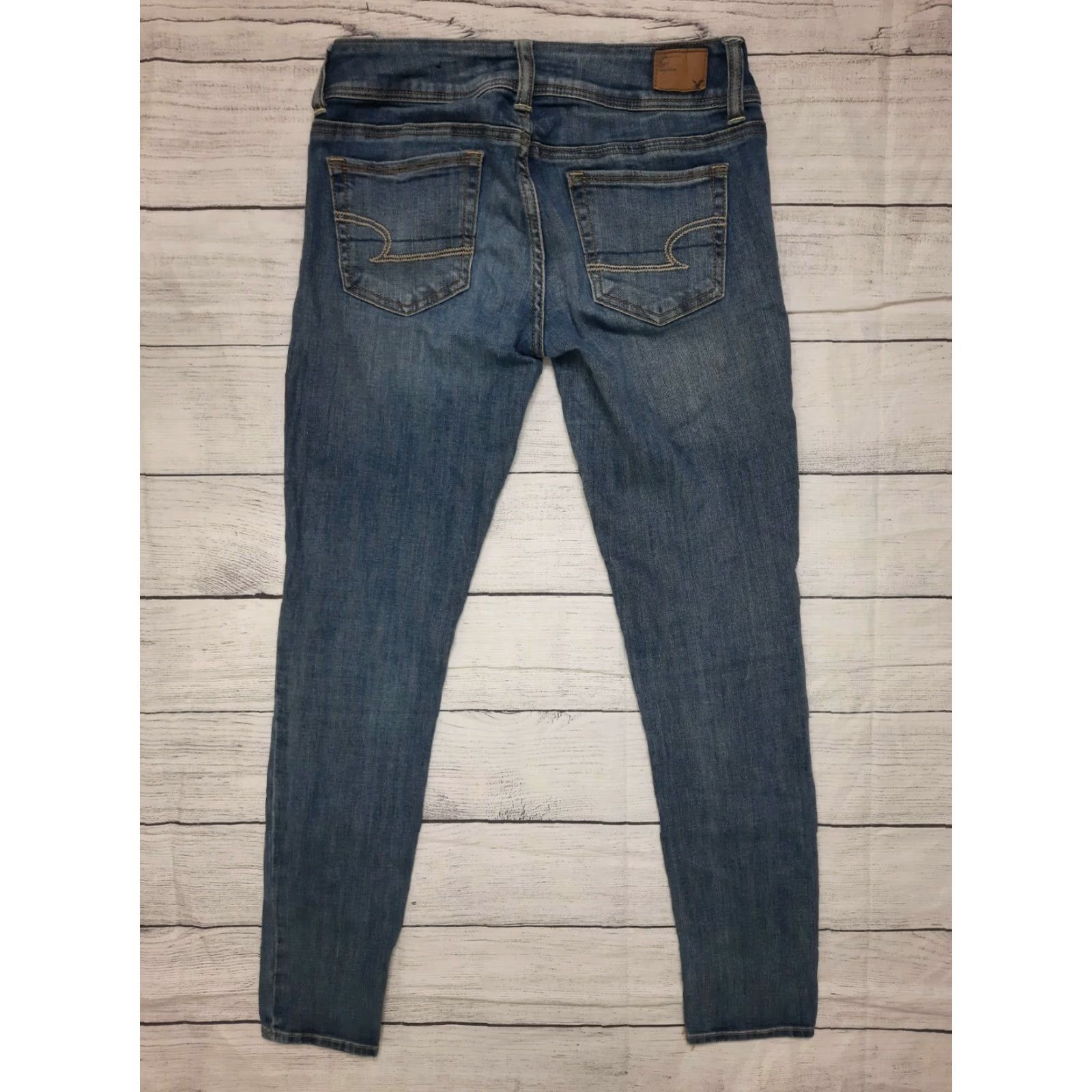 American Eagle Outfitters American Eagle Outfitters Jeans Skinny Denim Stretch 27x29 4 Adults Womens Dark Blue Jeans Stretch Size 27" / US 4 / IT 40 - 2 Thumbnail