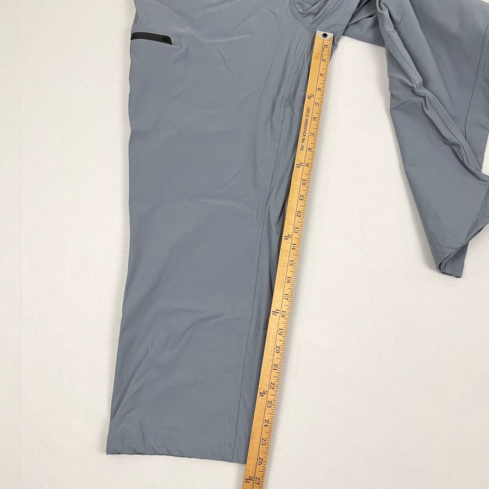 Vintage Stio Pants Mens 36 x 26 Chino Straight Fit Regular Blue Nylon Polyester Spandex Soft Shell Belted Pockets Lightweight Performance Tech Everlight Gray Size US 34 / EU 50 - 5 Thumbnail