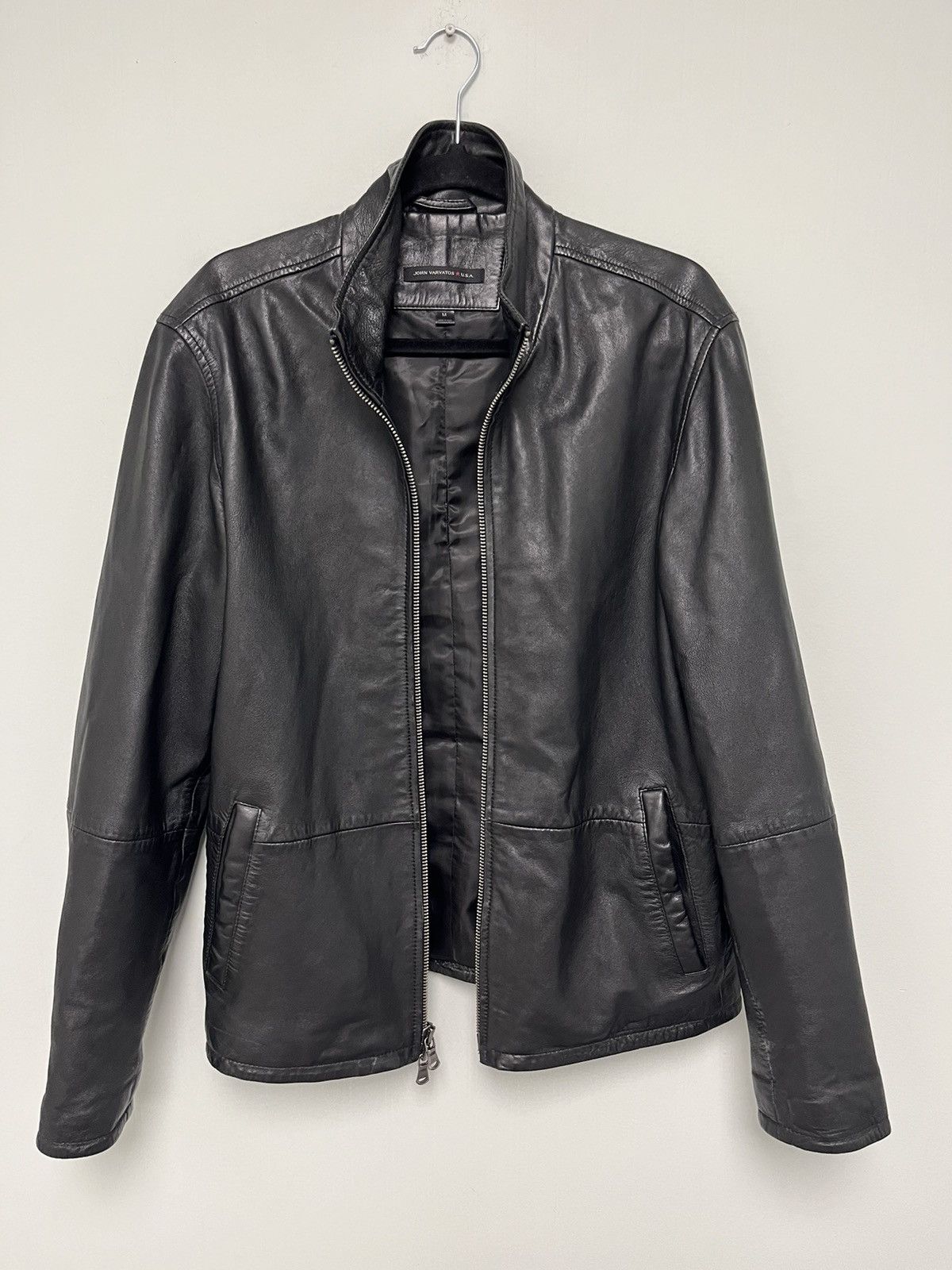 John Varvatos Slim Fit Leather Jacket. Medium. Size US M / EU 48-50 / 2 - 12 Thumbnail