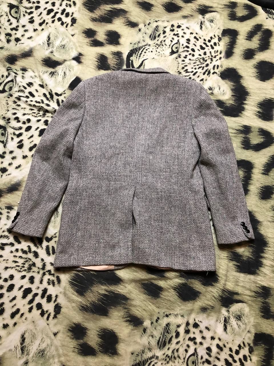 Harris Tweed Blazer Vintage Harris Tweed gray streetwear Y2K Size 48R - 10 Thumbnail